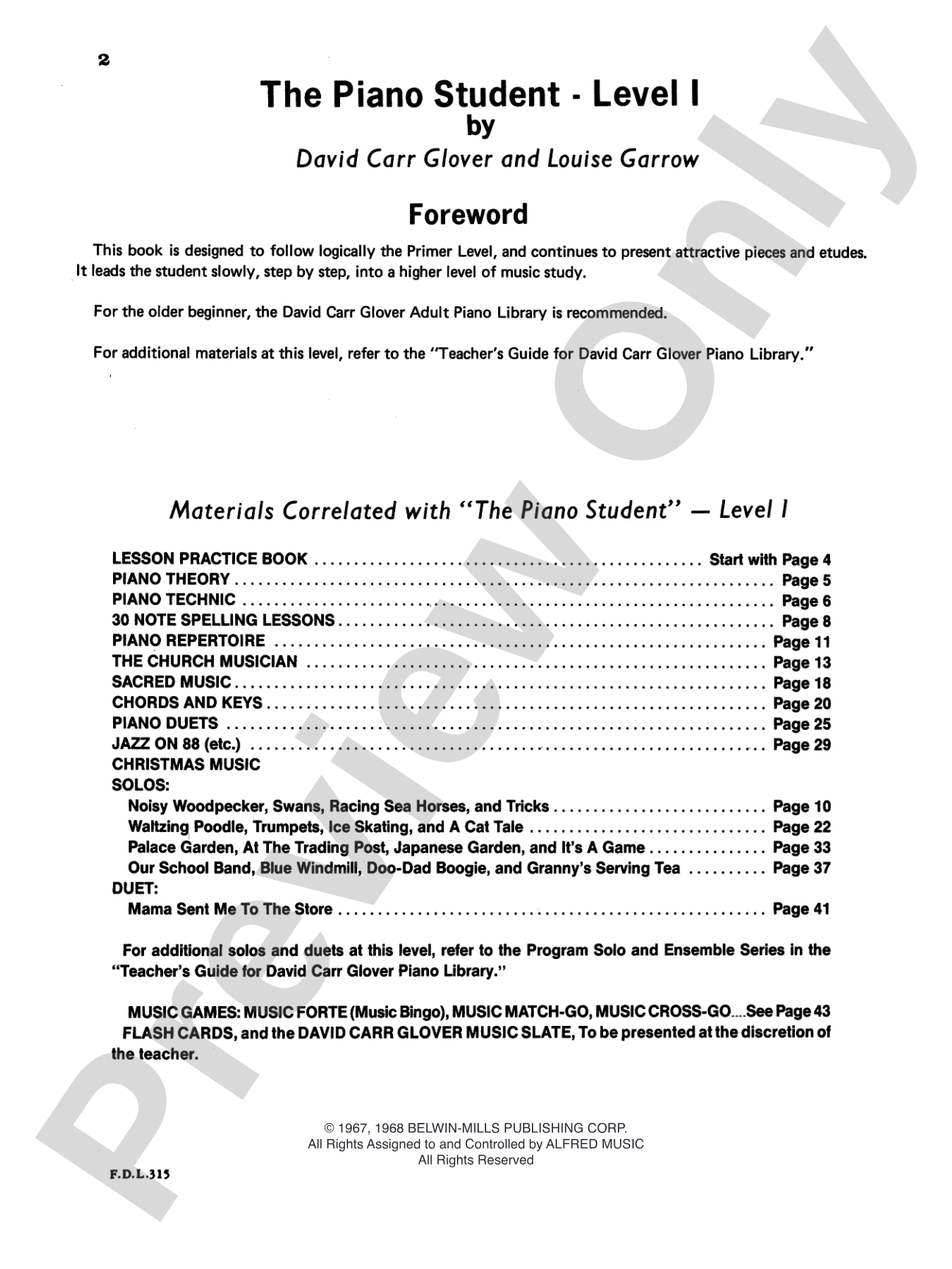 Piano Student, Level 1: Piano