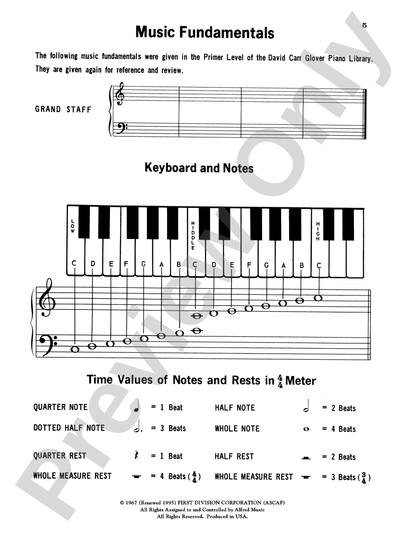 Piano Technic, Level 1: Piano