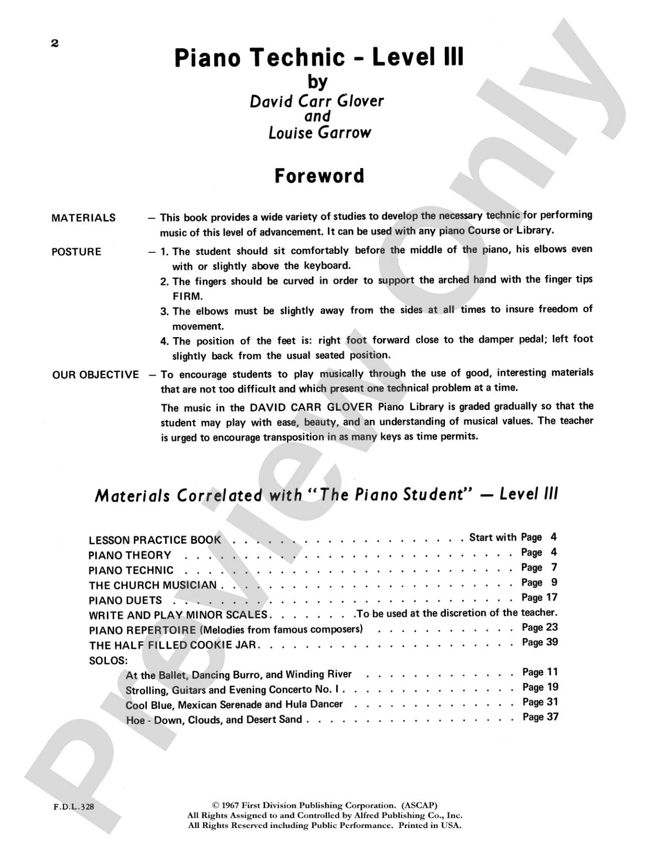 Piano Technic, Level 3: Piano