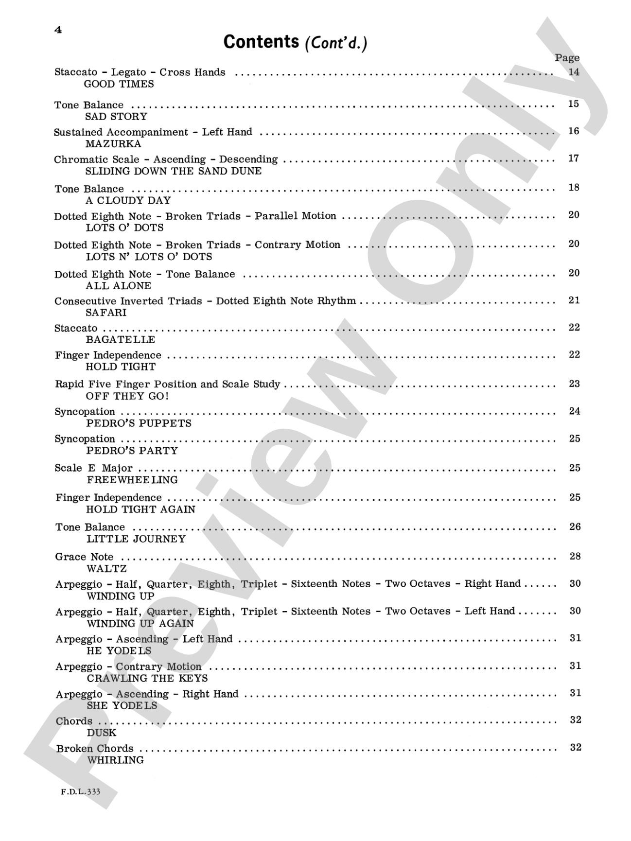 Piano Technic, Level 4: Piano