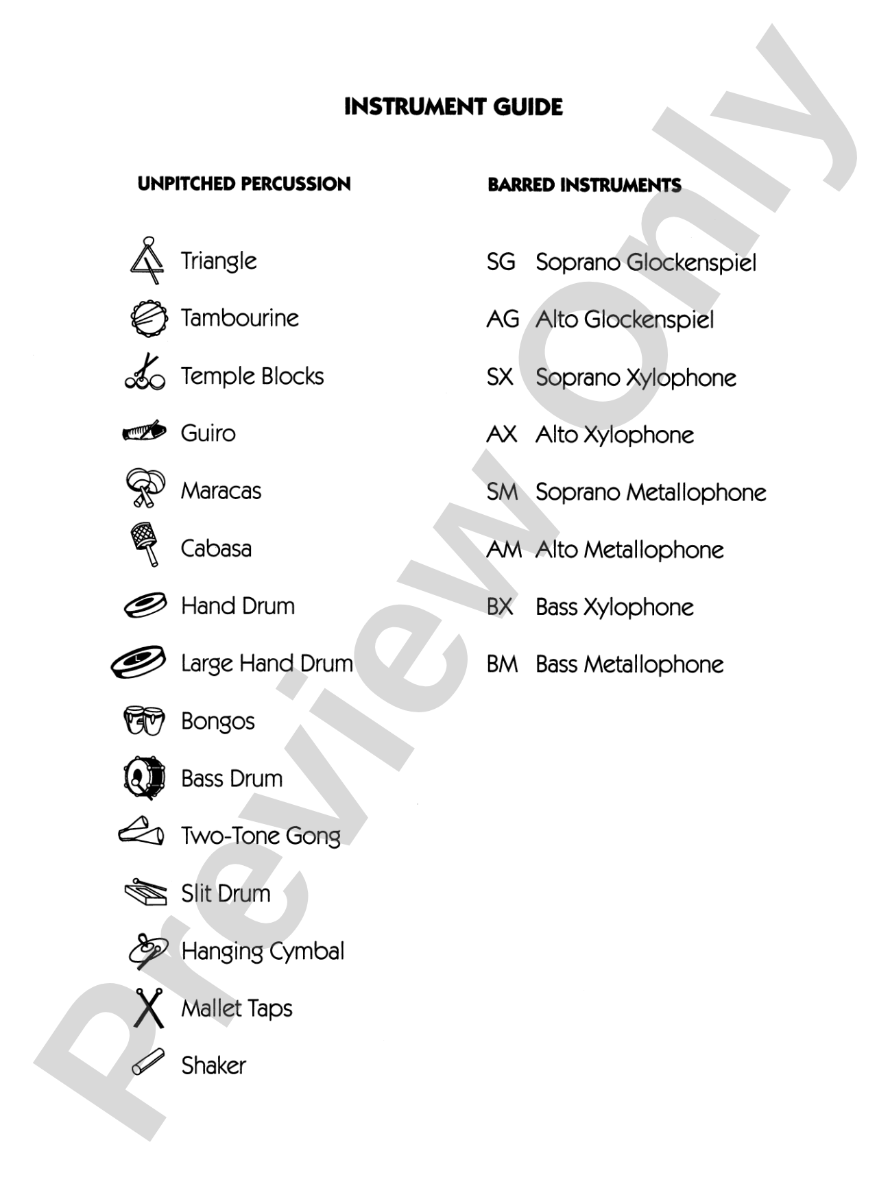 Tops in Pops: Old and New Favorites Arranged for Orff Instruments