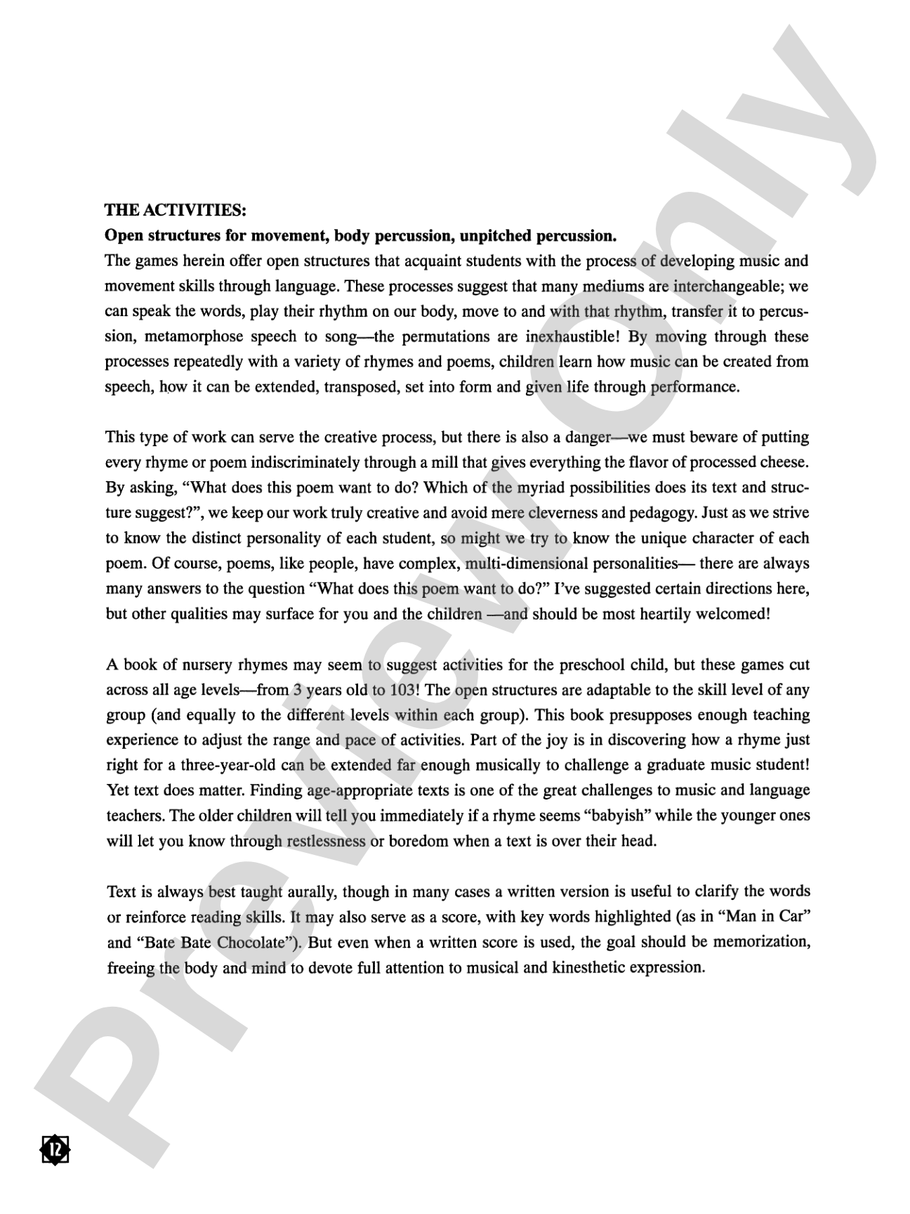 A Rhyme in Time: Rhythm, Speech Activities, and Improvisation for the Classroom