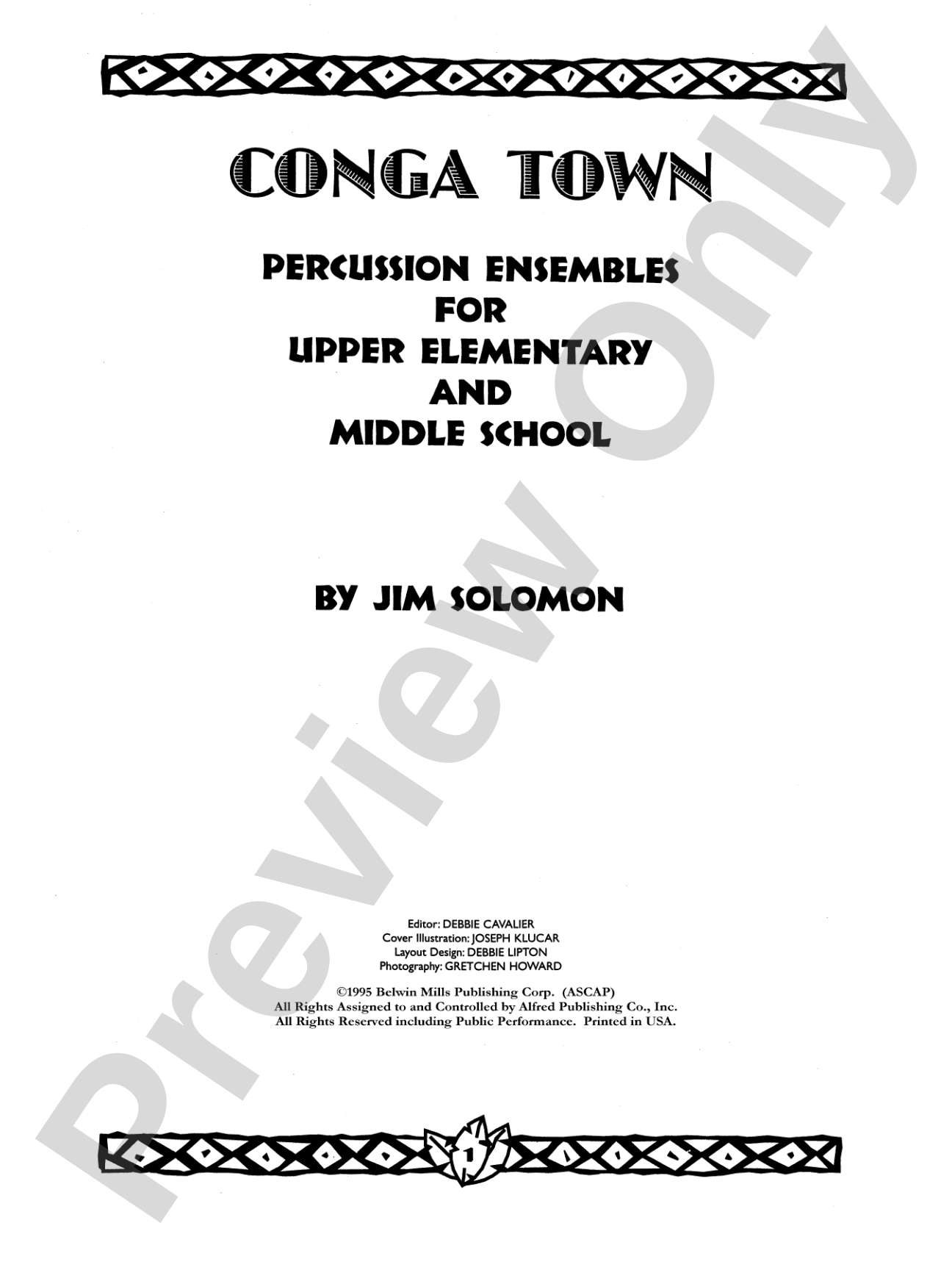 Conga Town: Percussion Ensembles for Upper Elementary and Middle School
