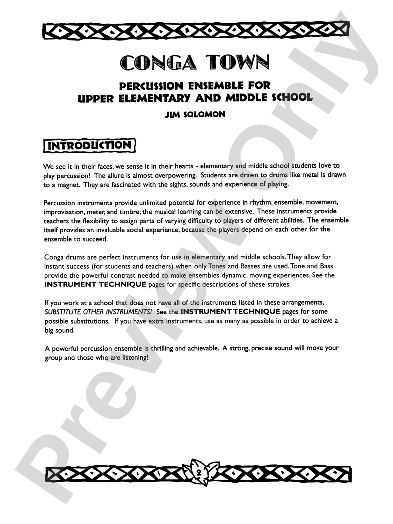 Conga Town: Percussion Ensembles for Upper Elementary and Middle School