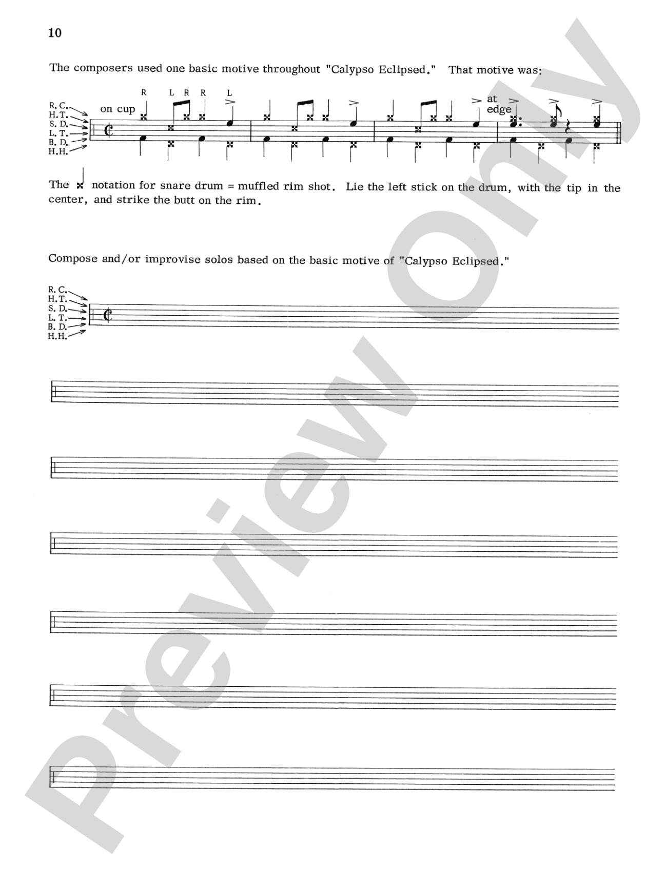 Drum Set Music: A Progressive Collection of Solos That Explores the Tonalities and Musical Properties of the Drum Set