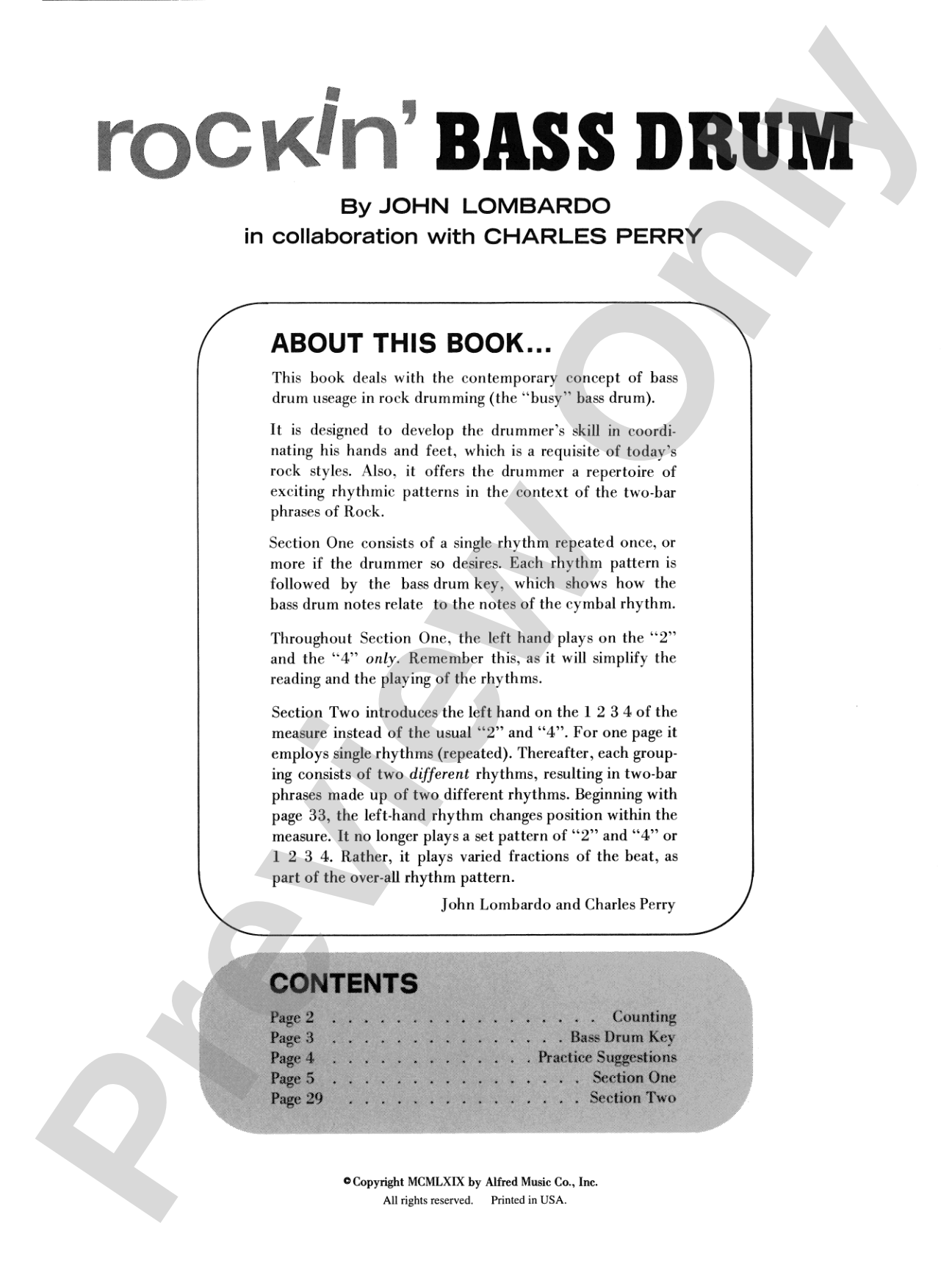 Rockin' Bass Drum, Book 1: A Repertoire of Exciting Rhythmic Patterns to Develop Coordination for Today's Rock Styles