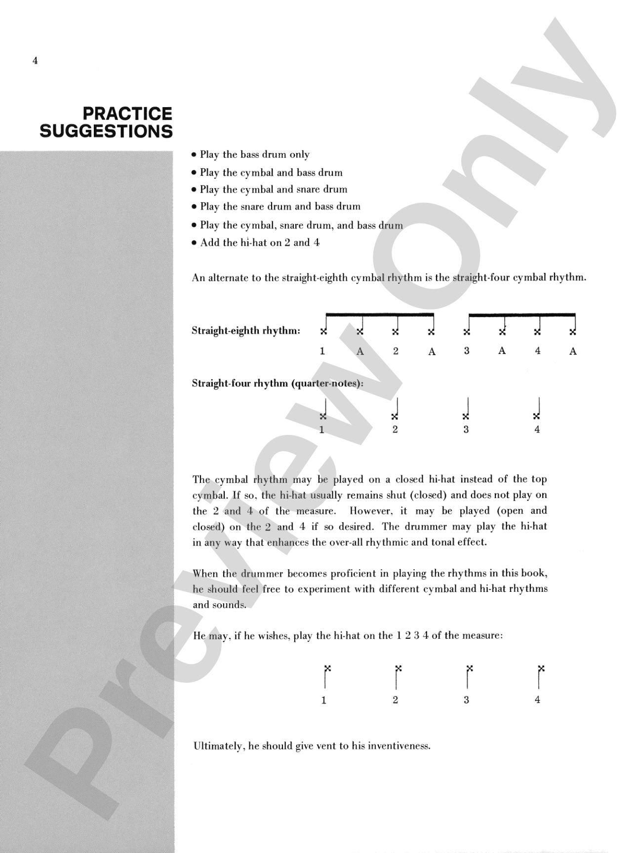 Rockin' Bass Drum, Book 1: A Repertoire of Exciting Rhythmic Patterns to Develop Coordination for Today's Rock Styles