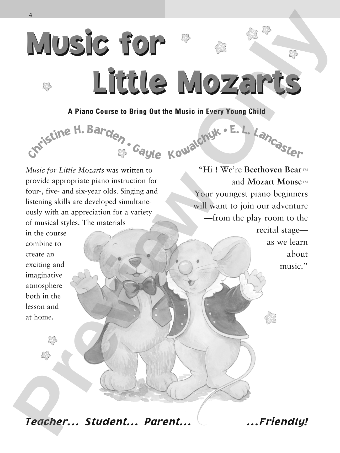 Music for Little Mozarts: Teacher's Handbook for Books 1 & 2: A Piano Course to Bring Out the Music in Every Young Child: Piano