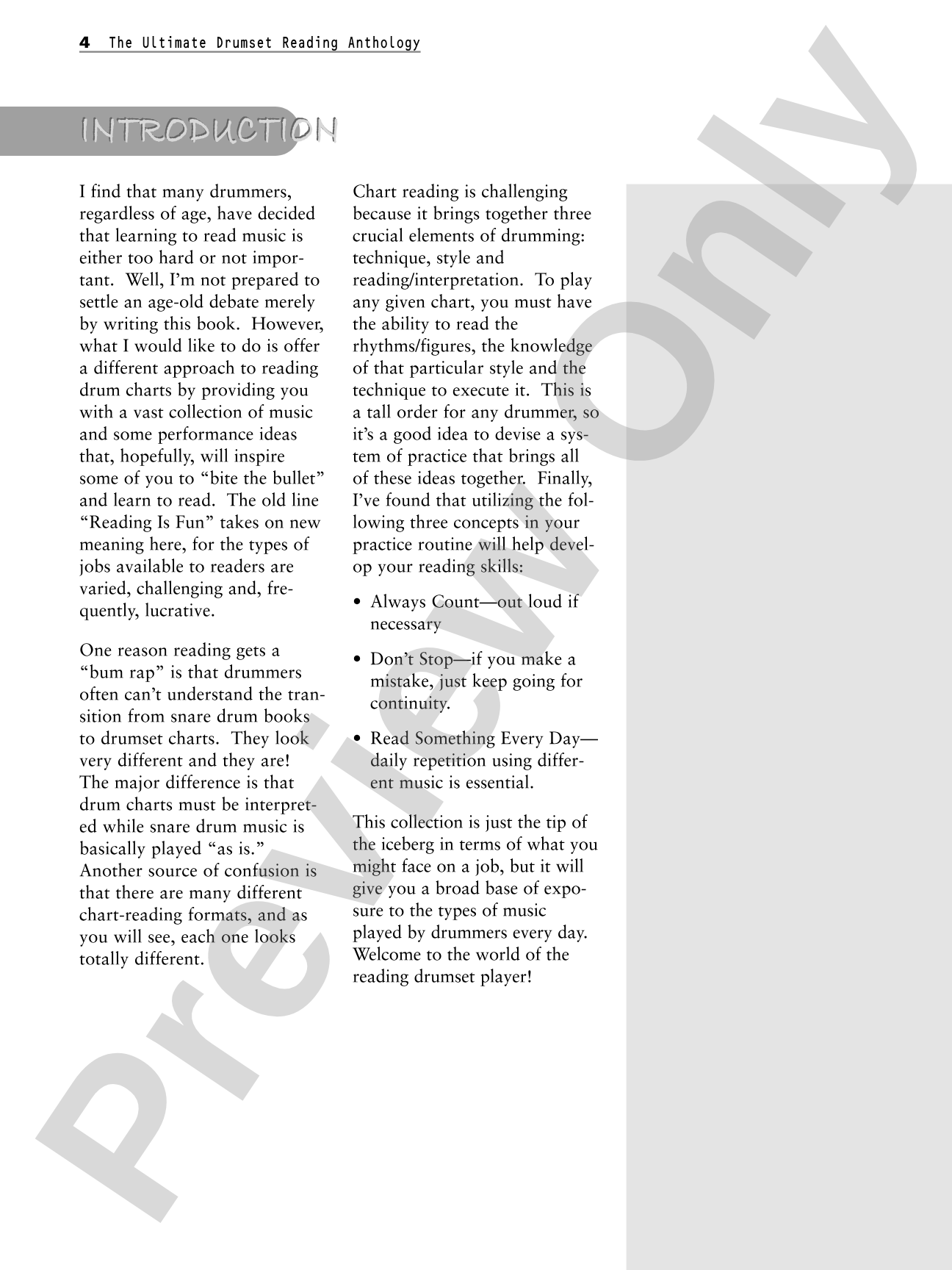 The Ultimate Drumset Reading Anthology: For the Working Drummer