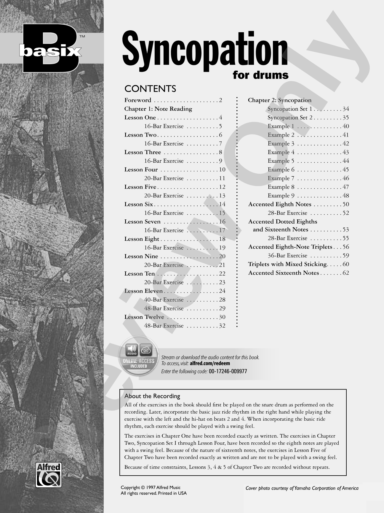 Basix®: Syncopation for Drums