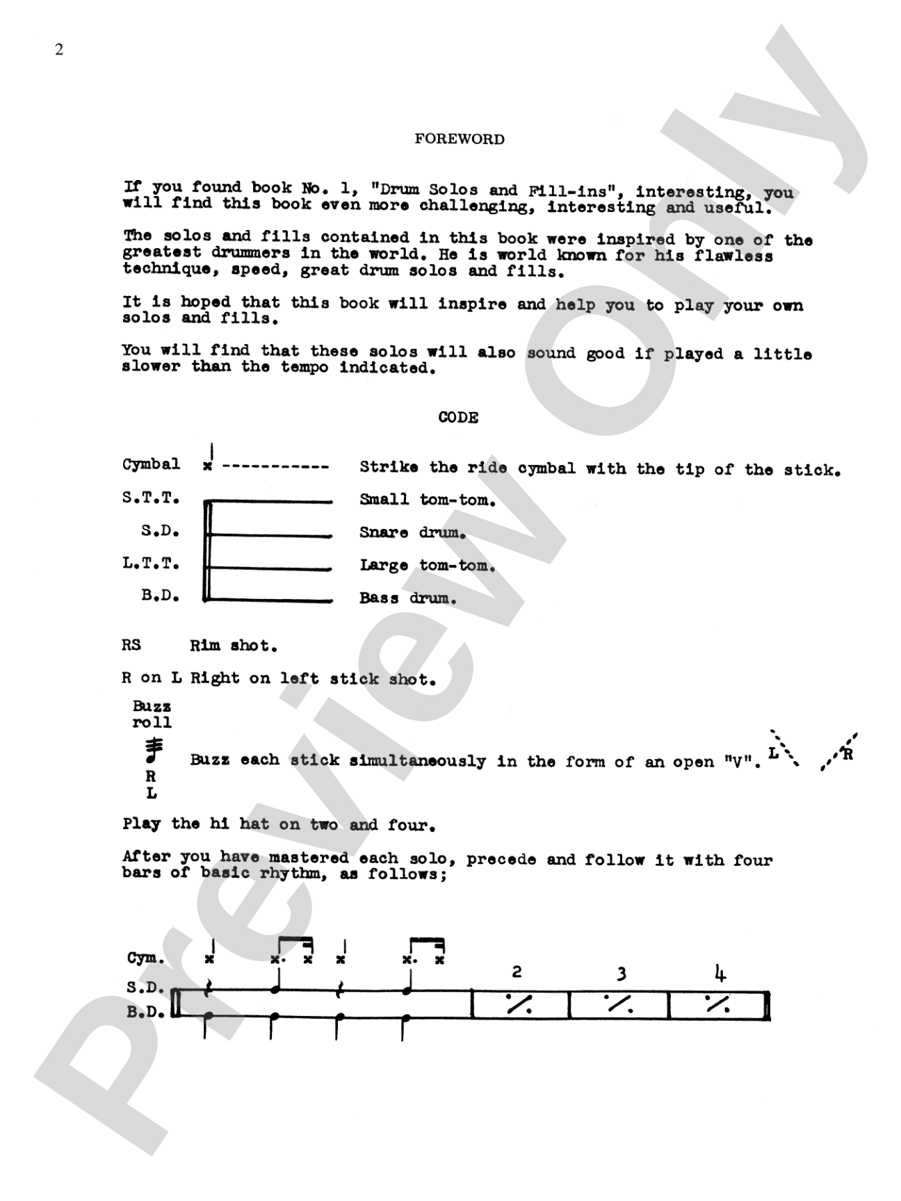 Drum Solos and Fill-Ins for the Progressive Drummer, Book 2