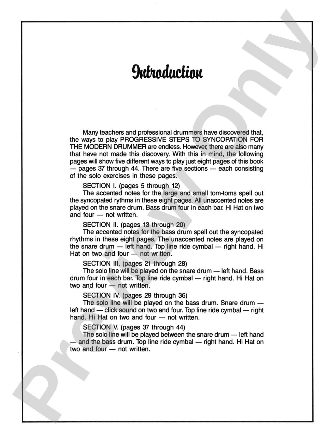 Syncopation No. 2: In the Jazz Idiom for the Drum Set