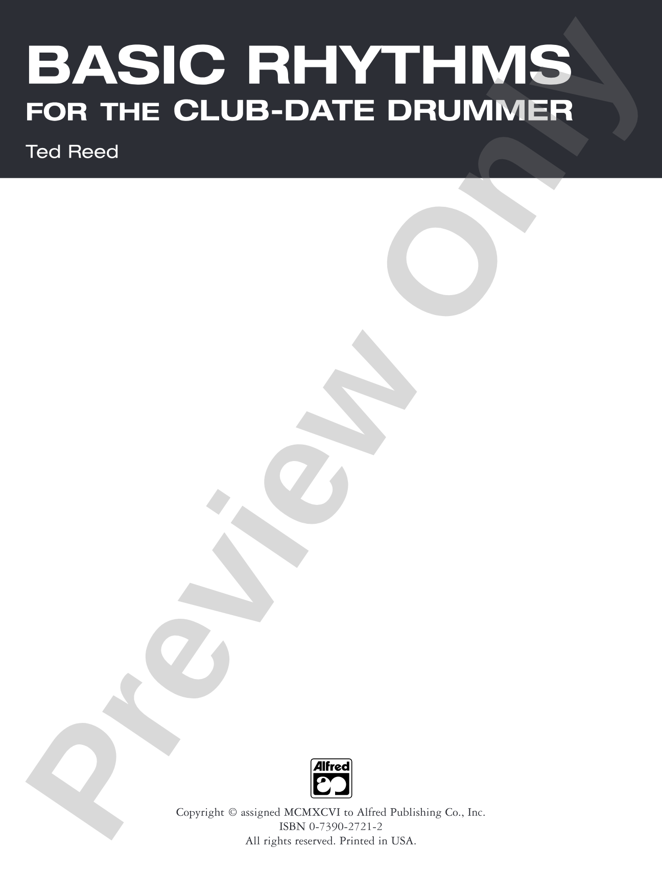 Basic Rhythms for the Club-Date Drummer
