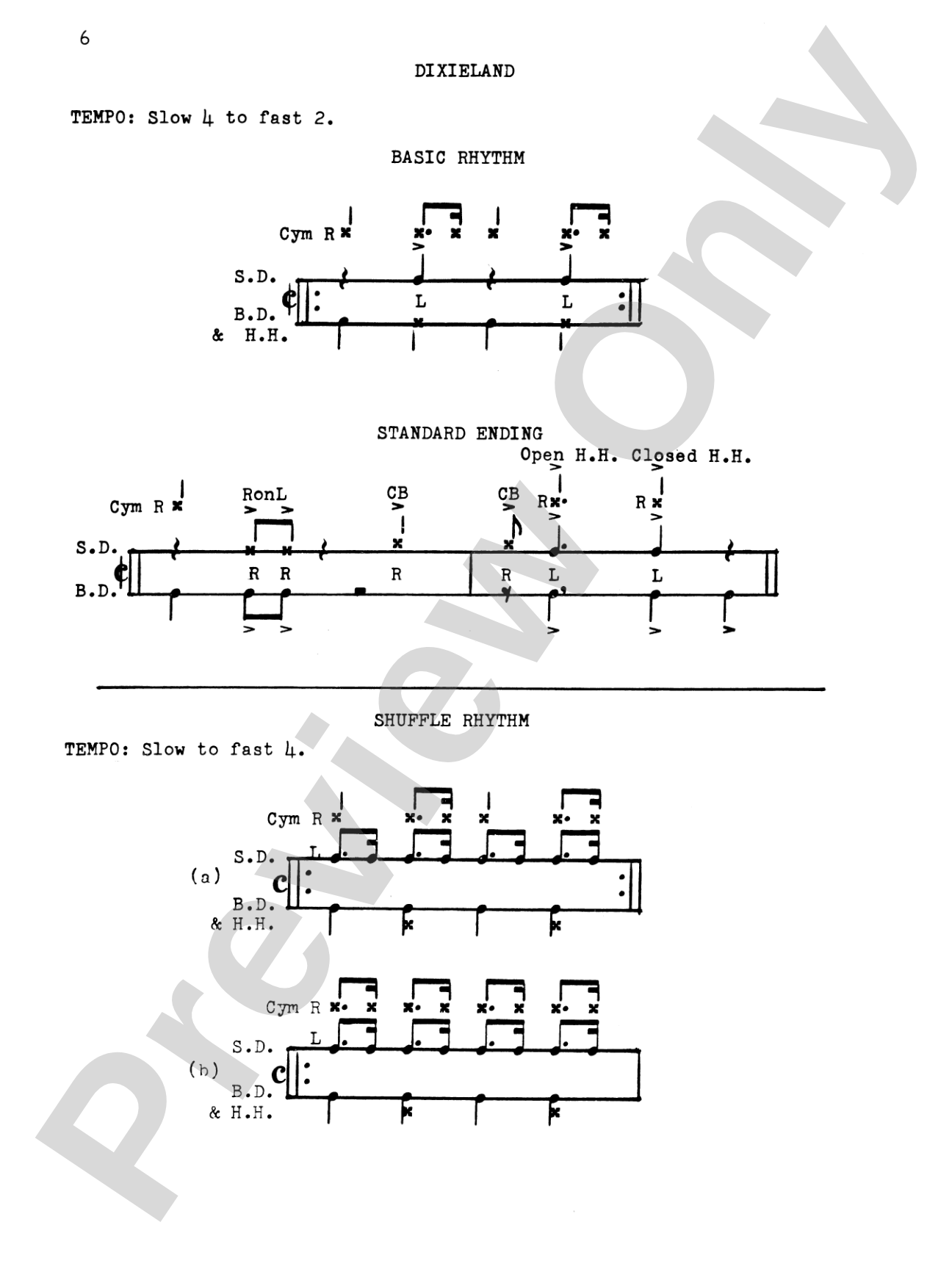 Basic Rhythms for the Club-Date Drummer