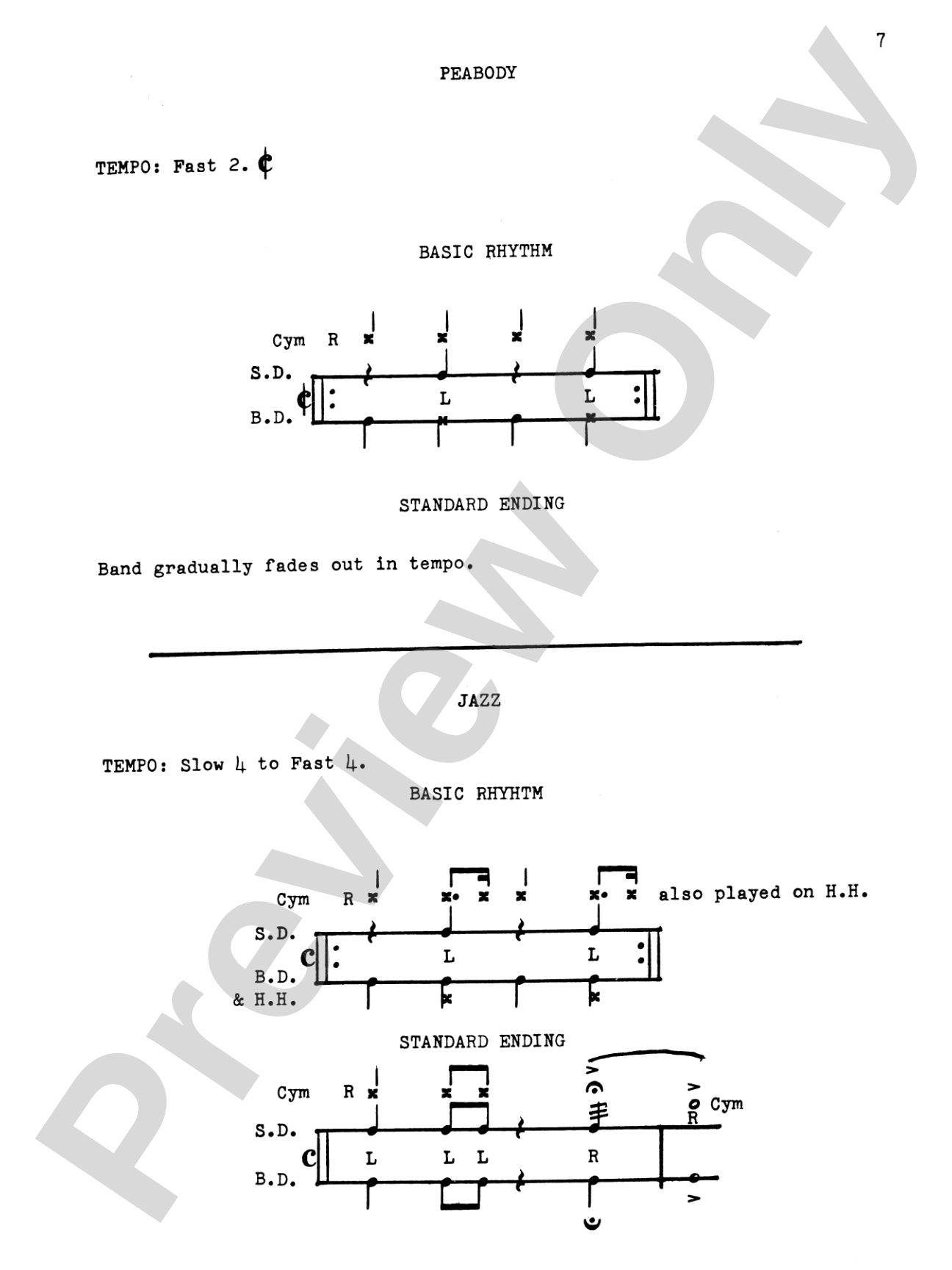 Basic Rhythms for the Club-Date Drummer
