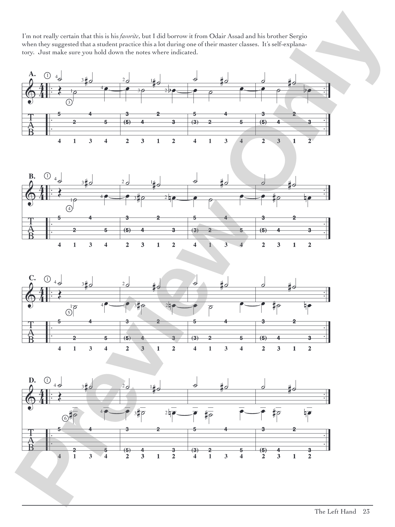 Pumping Nylon: In TAB: The Classical Guitarist's Technique Handbook: Solo Guitar