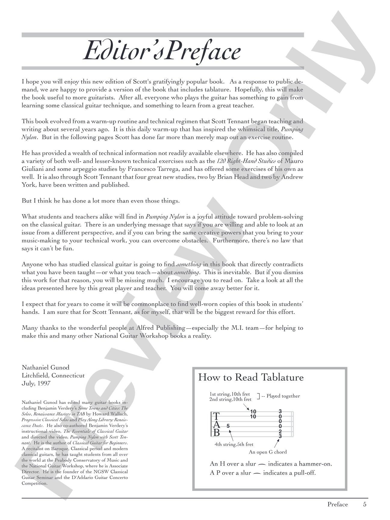 Pumping Nylon: In TAB: The Classical Guitarist's Technique Handbook: Solo Guitar
