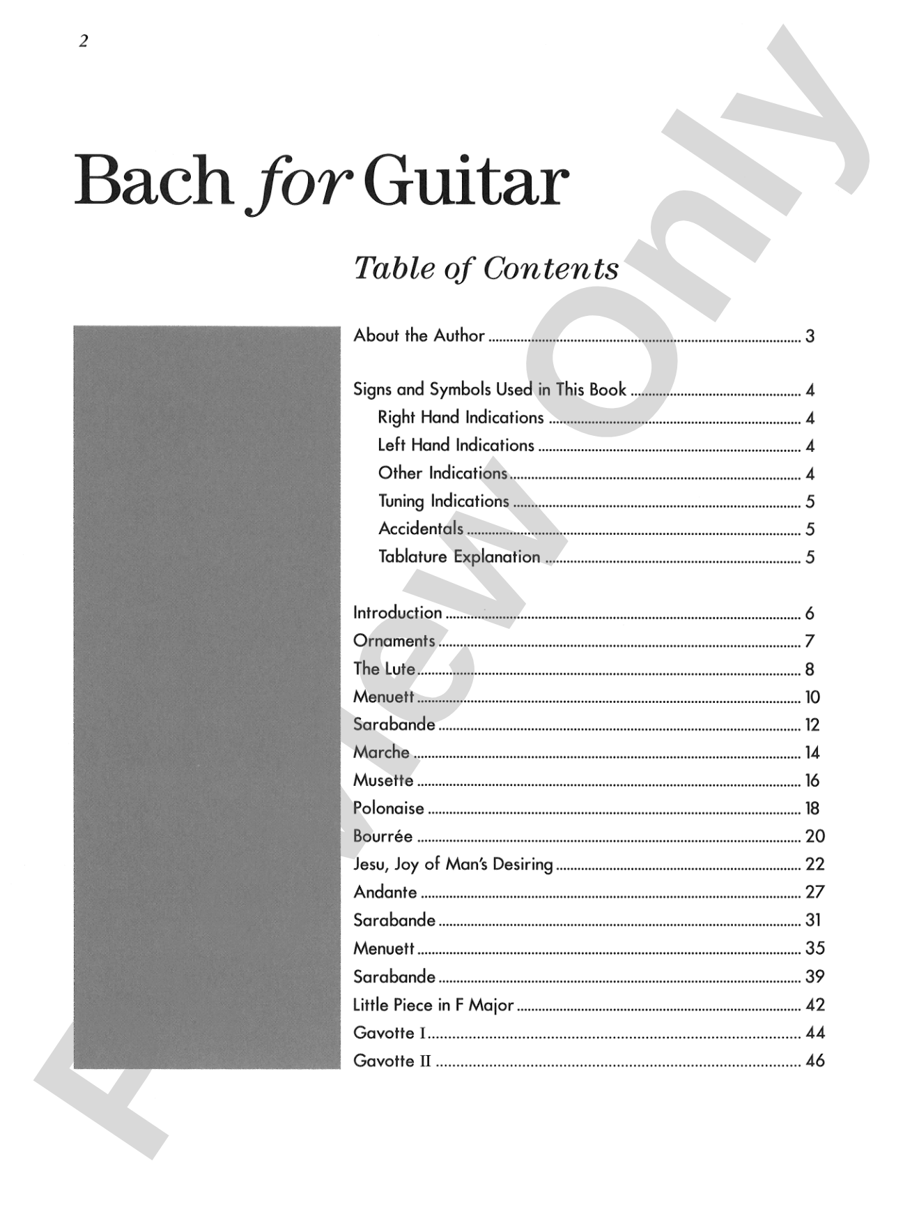 Bach for Guitar: Masters in TAB: Solo Guitar