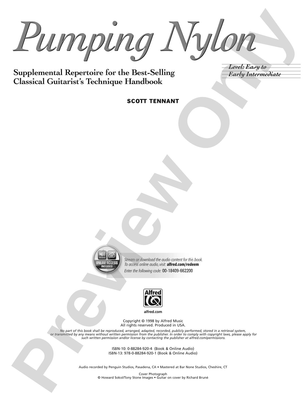 Pumping Nylon: Easy to Early Intermediate Repertoire: Supplemental Repertoire for the Best-Selling Classical Guitarist's Technique Handbook: Solo Guitar