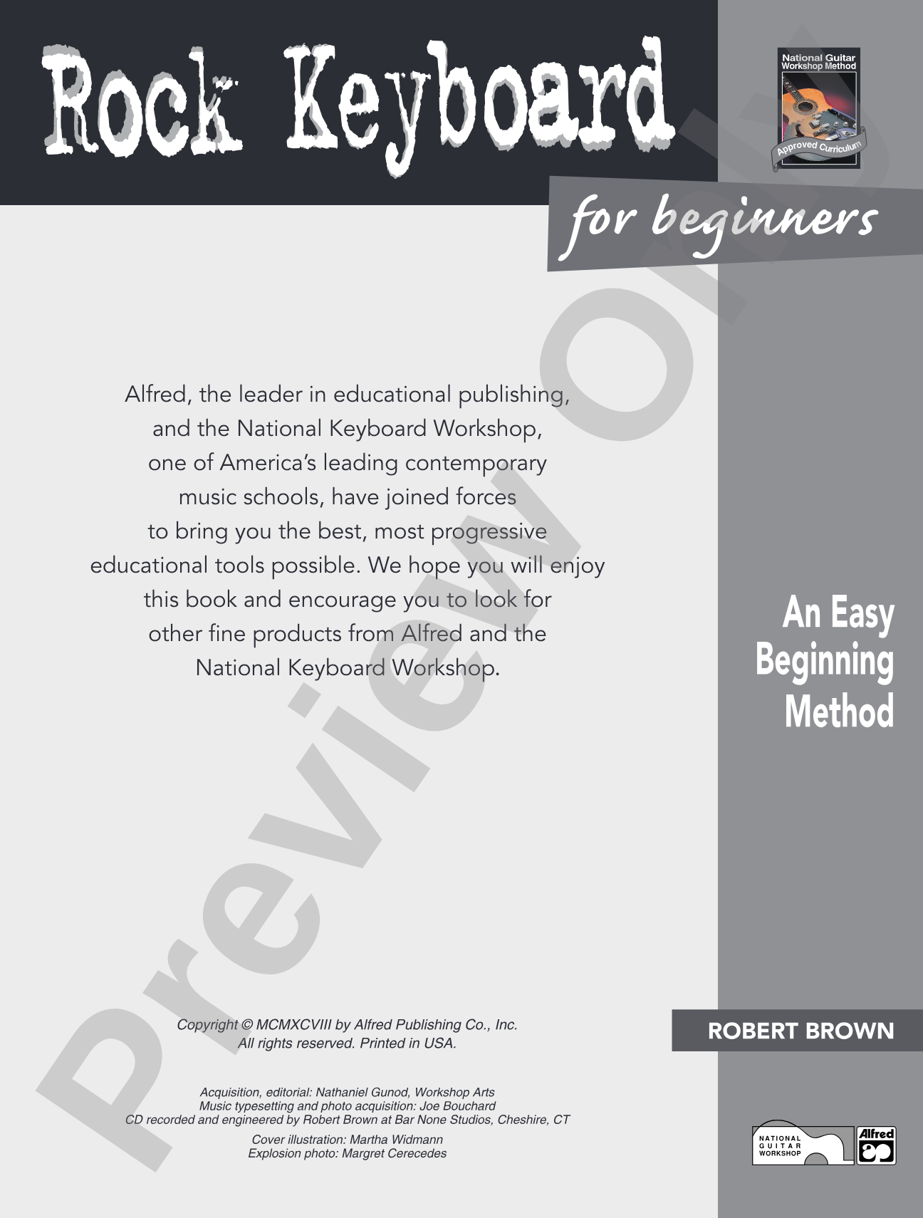 Rock Keyboard for Beginners: An Easy Beginning Method: Piano