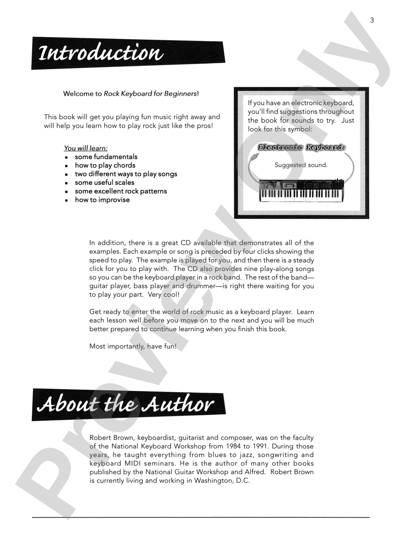 Rock Keyboard for Beginners: An Easy Beginning Method: Piano