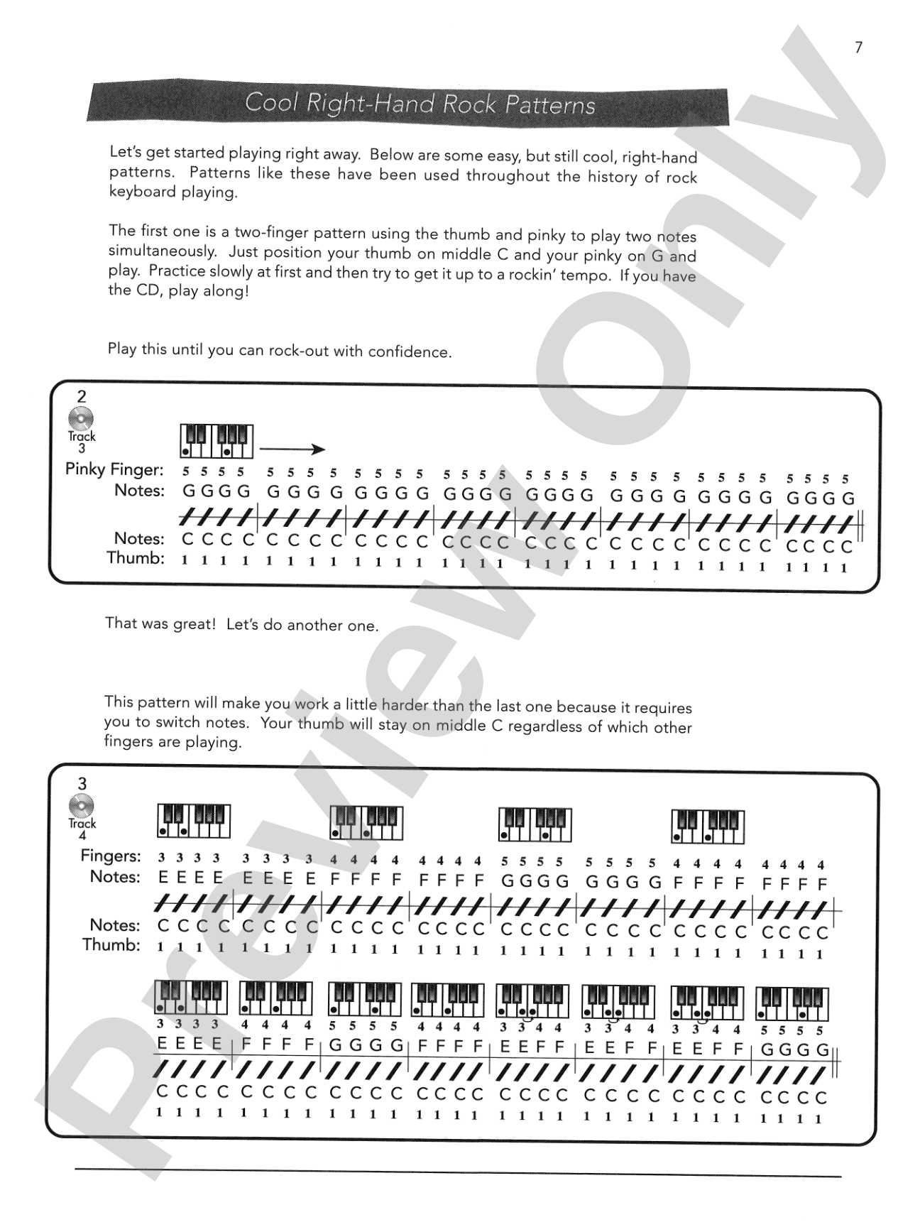 Rock Keyboard for Beginners: An Easy Beginning Method: Piano