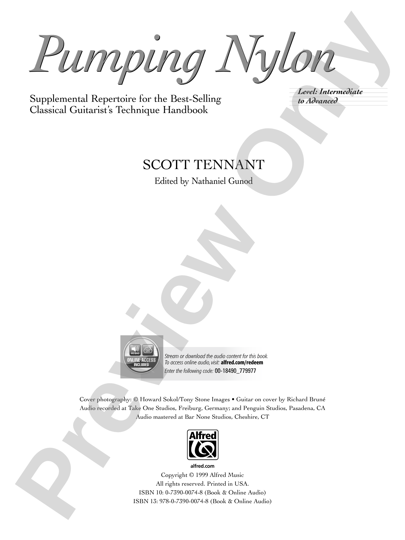 Pumping Nylon: Intermediate to Advanced Repertoire: Supplemental Repertoire for the Best-Selling Classical Guitarist's Technique Handbook: Solo Guitar