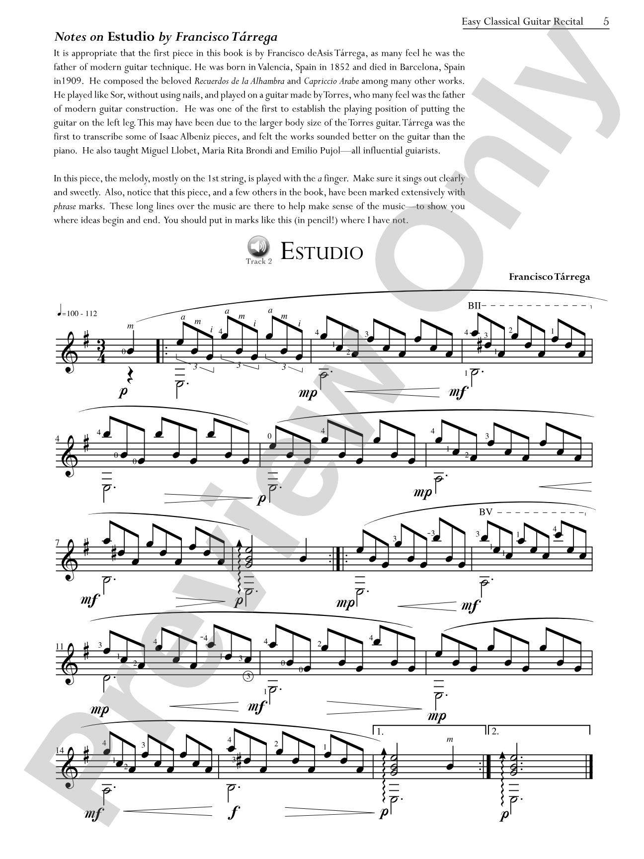 Easy Classical Guitar Recital: Easy Repertoire and Performance Tips for the Beginning Player: Solo Guitar