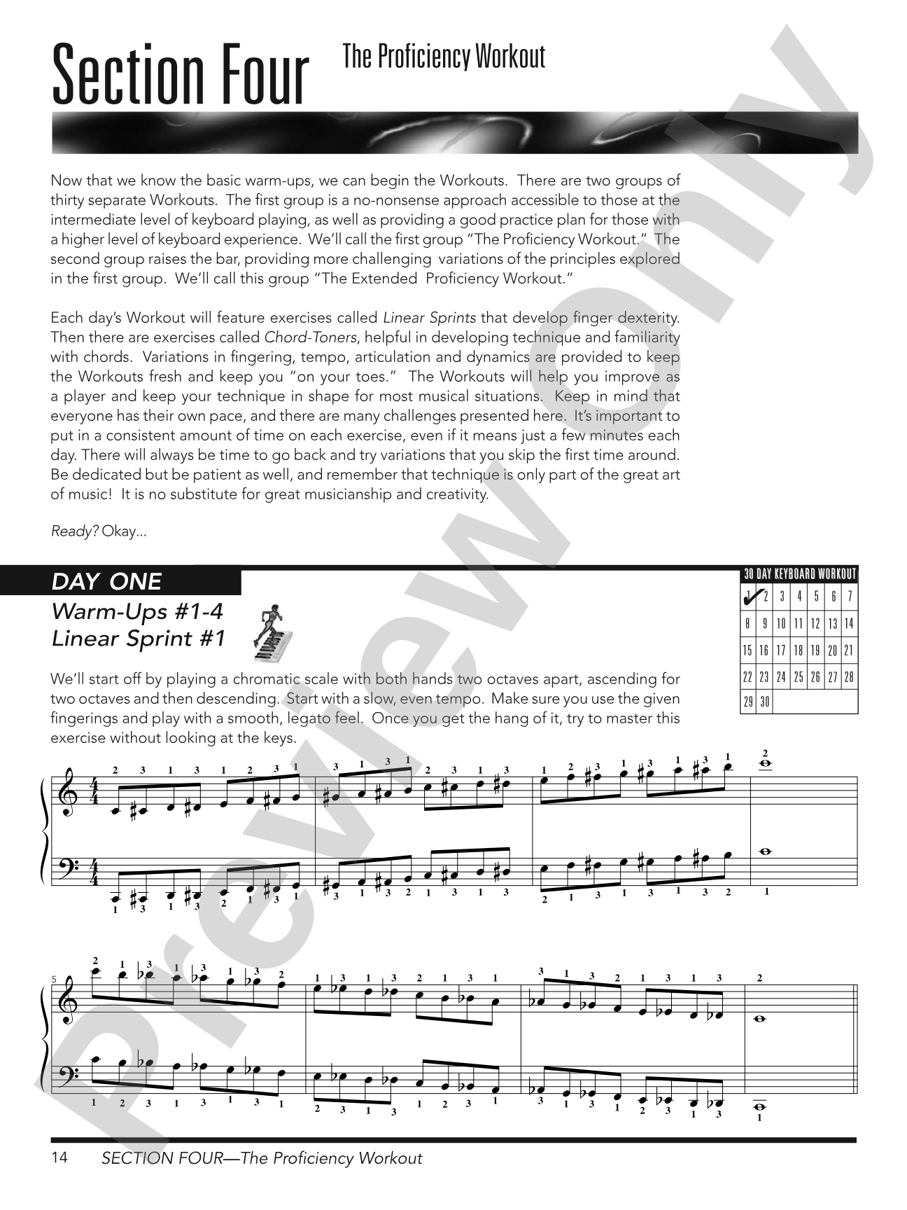 30-Day Keyboard Workout: An Exercise Plan for Keyboardists: Piano