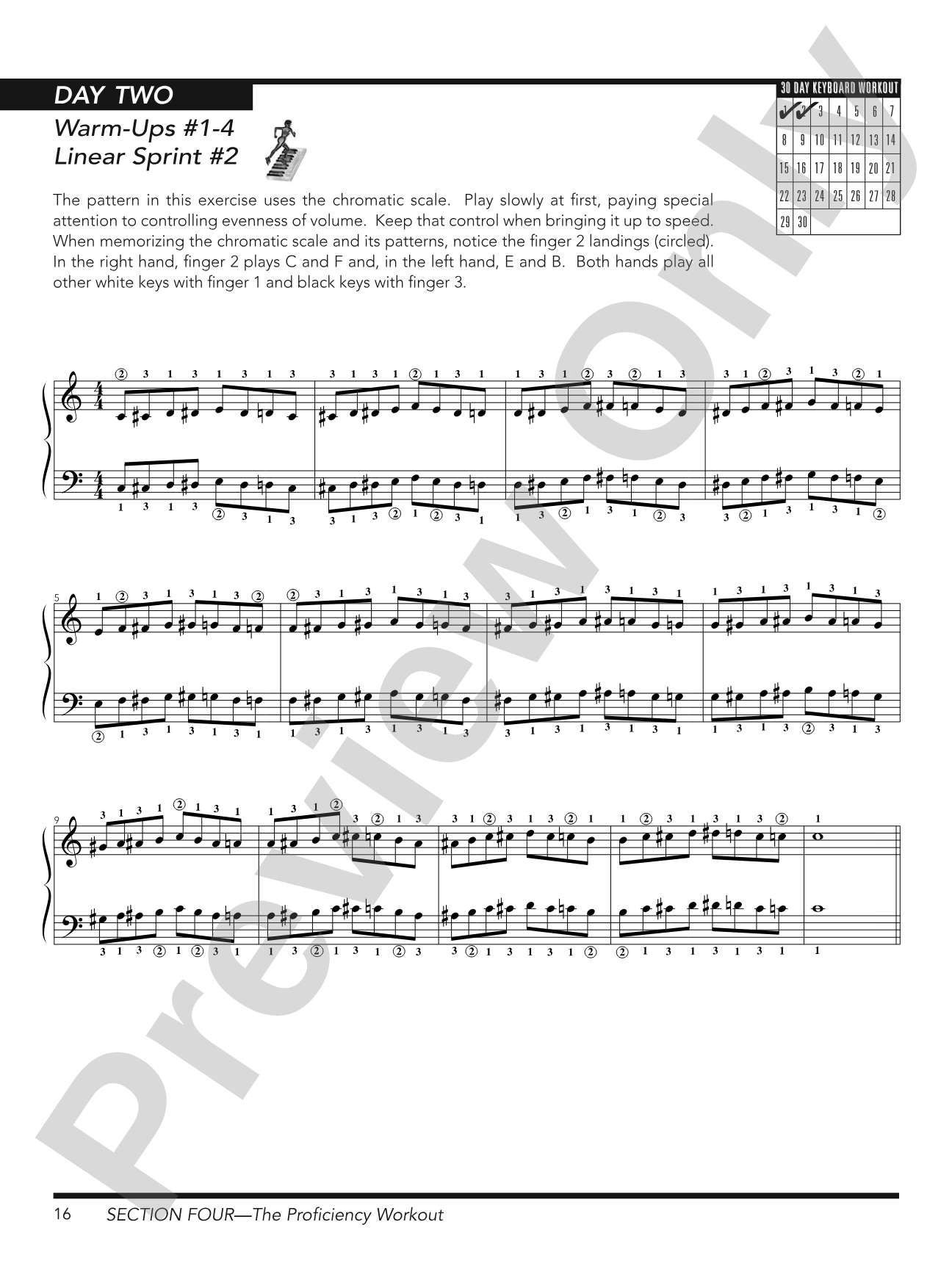30-Day Keyboard Workout: An Exercise Plan for Keyboardists: Piano