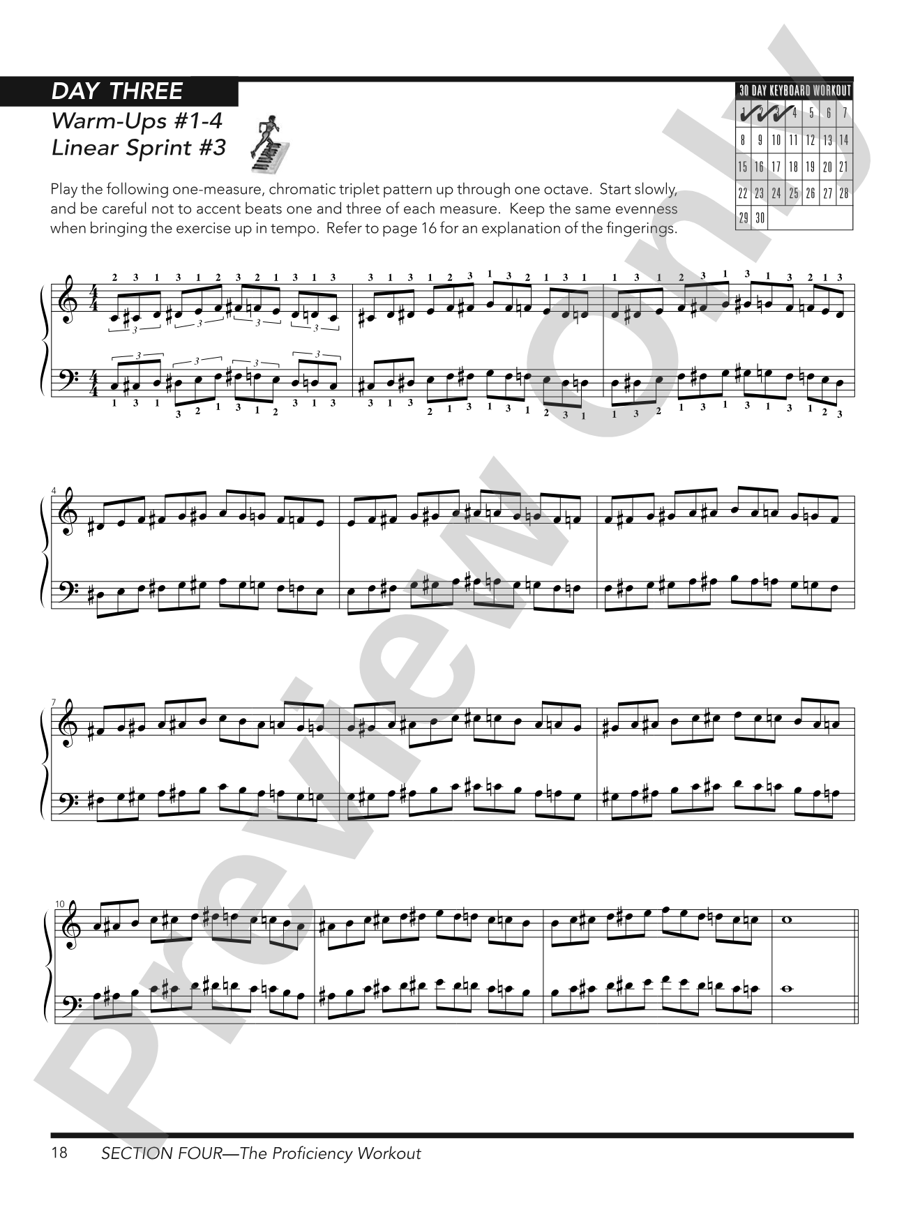 30-Day Keyboard Workout: An Exercise Plan for Keyboardists: Piano