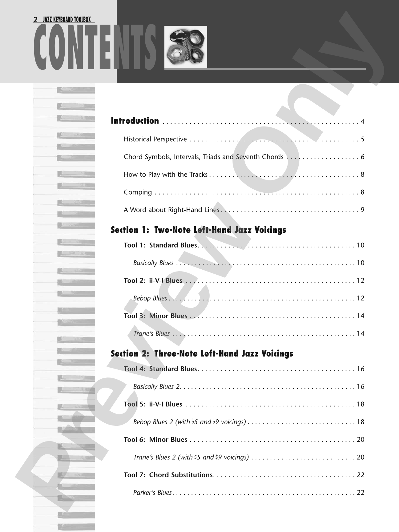 Jazz Keyboard Toolbox: The Nuts and Bolts Guide to Learning Jazz Keyboard: Piano
