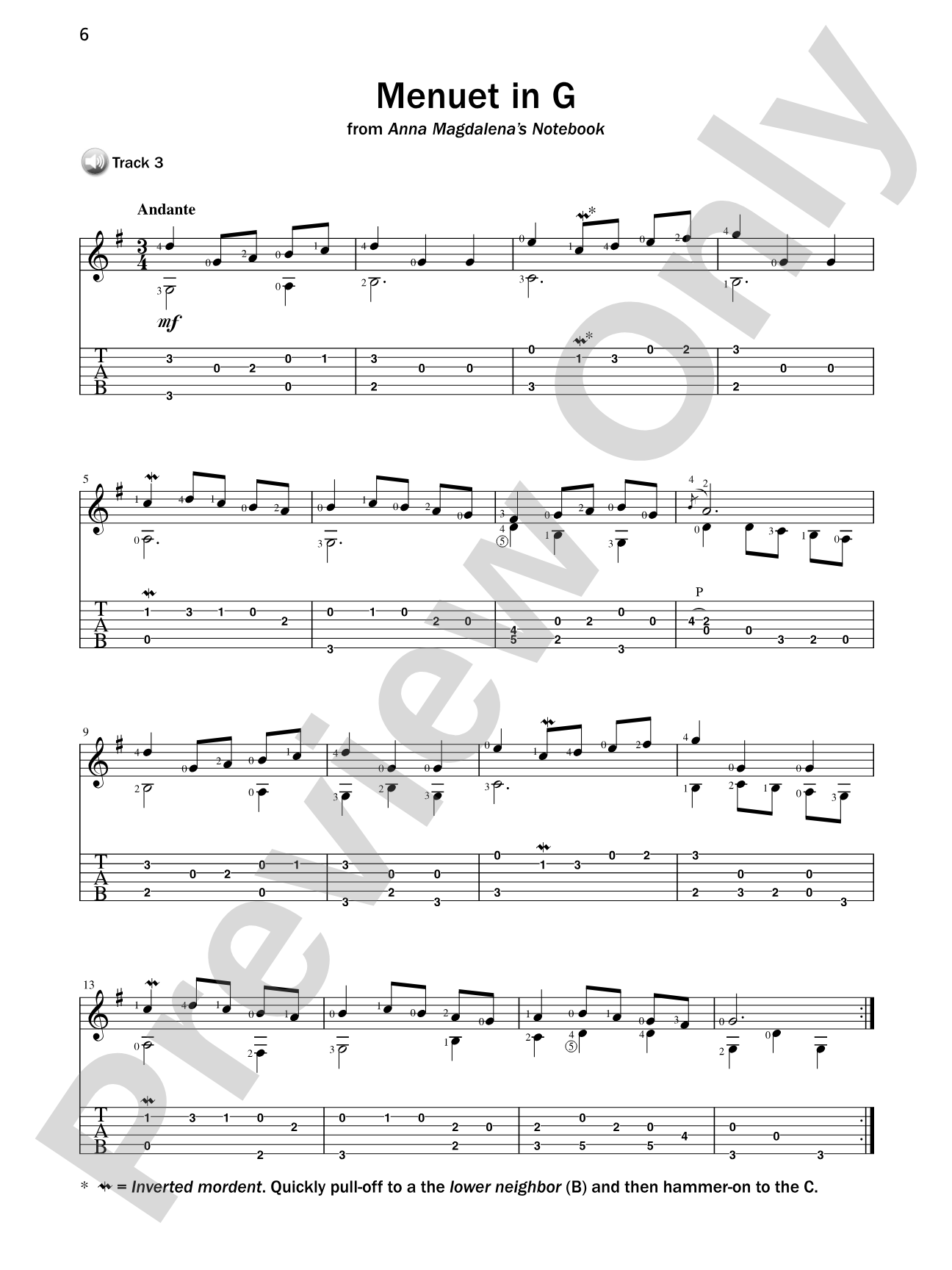 Basix® Guitar TAB Classics: J. S. Bach: Easy Guitar
