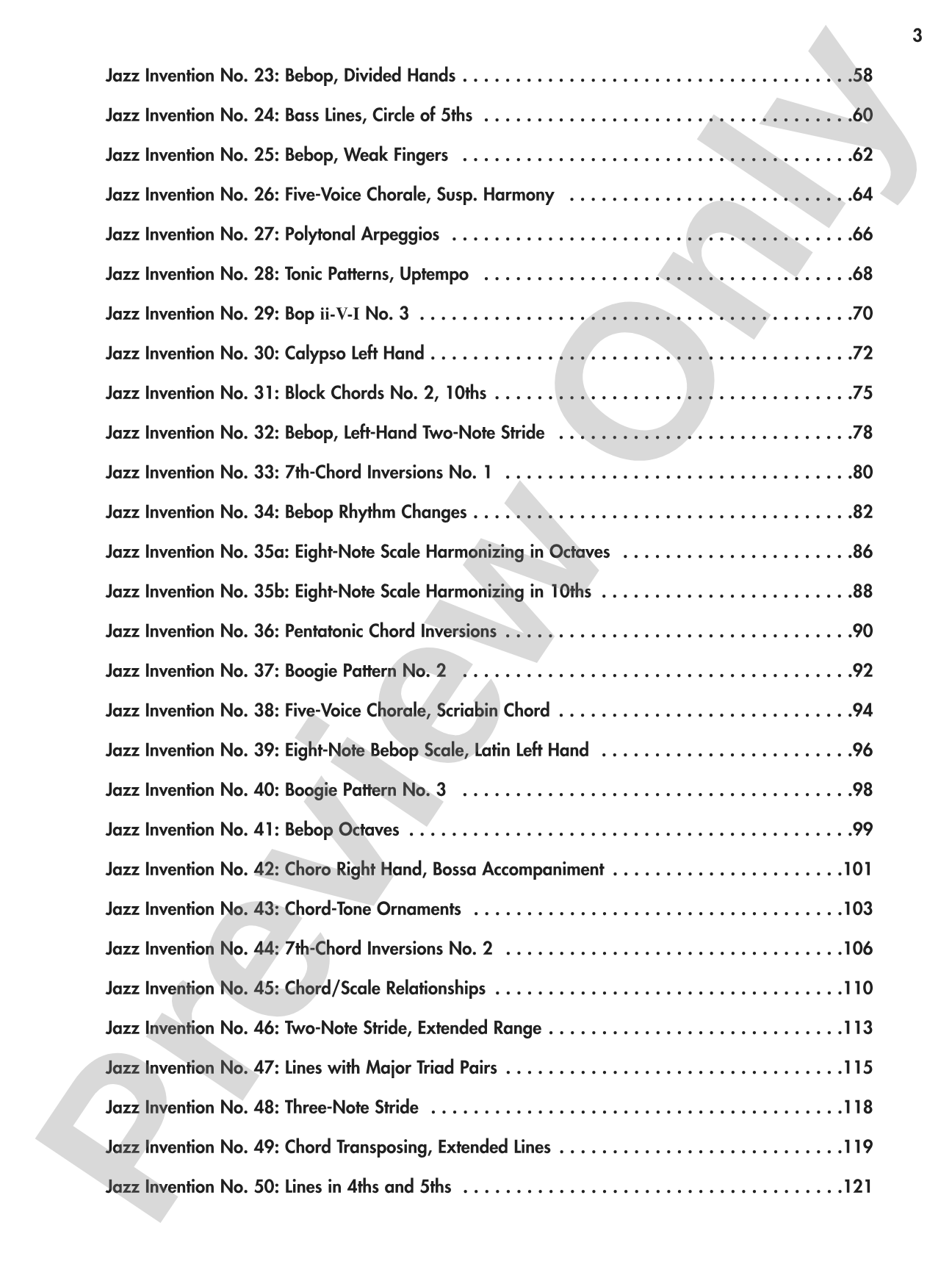 Jazz Inventions for Keyboard: 50 Etudes That Will Improve the Way You Play Jazz: Piano