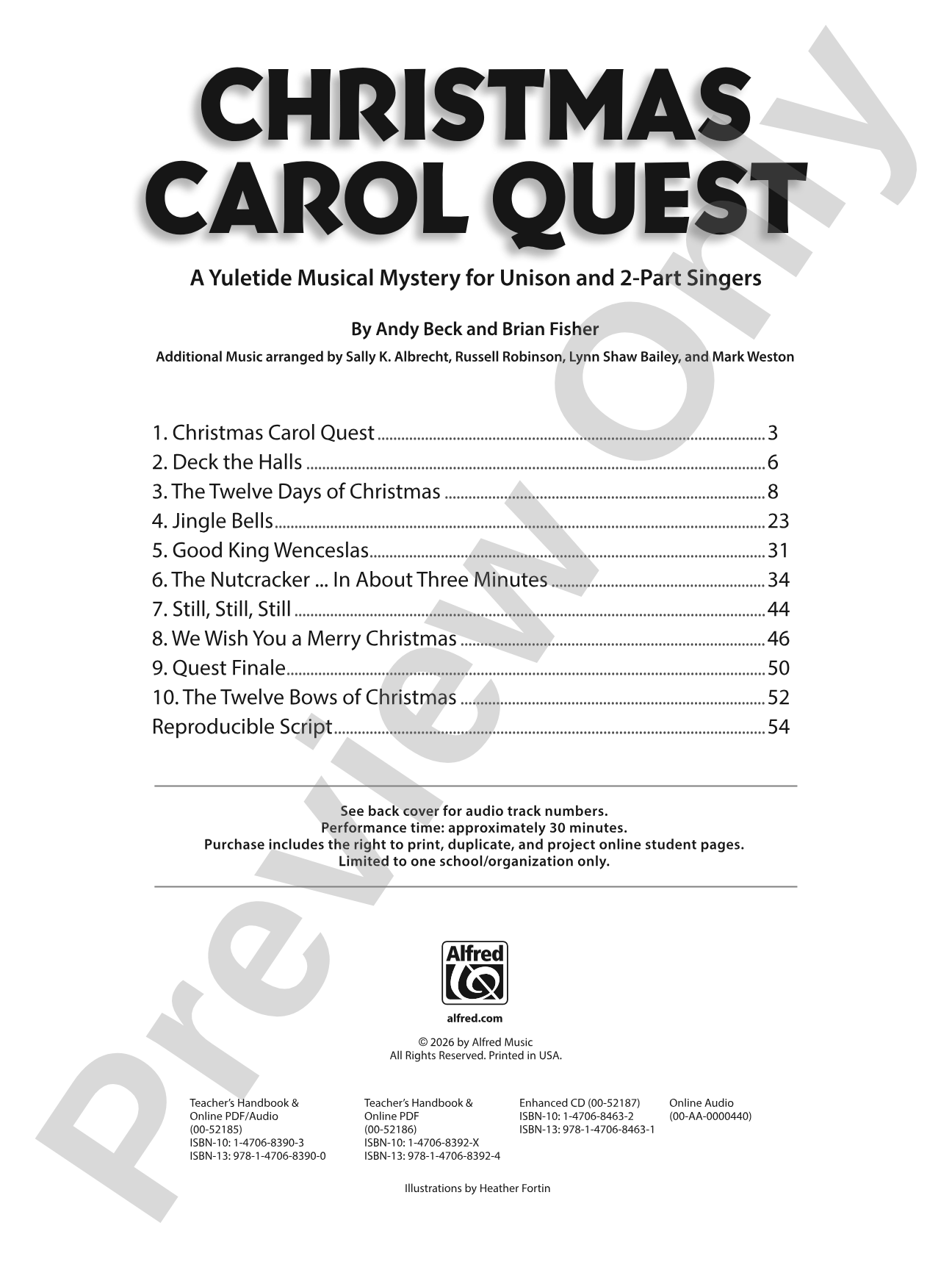 Christmas Carol Quest: A Yuletide Musical Mystery for Unison and 2-Part Singers: Choir