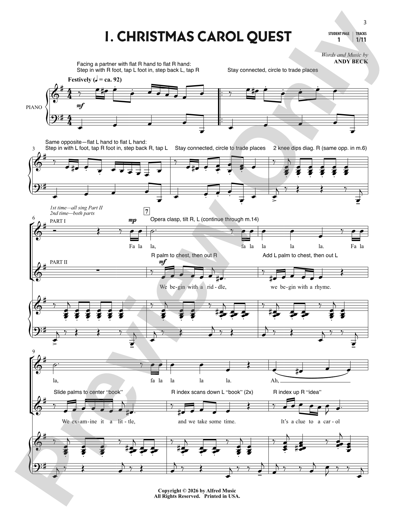 Christmas Carol Quest: A Yuletide Musical Mystery for Unison and 2-Part Singers: Choir