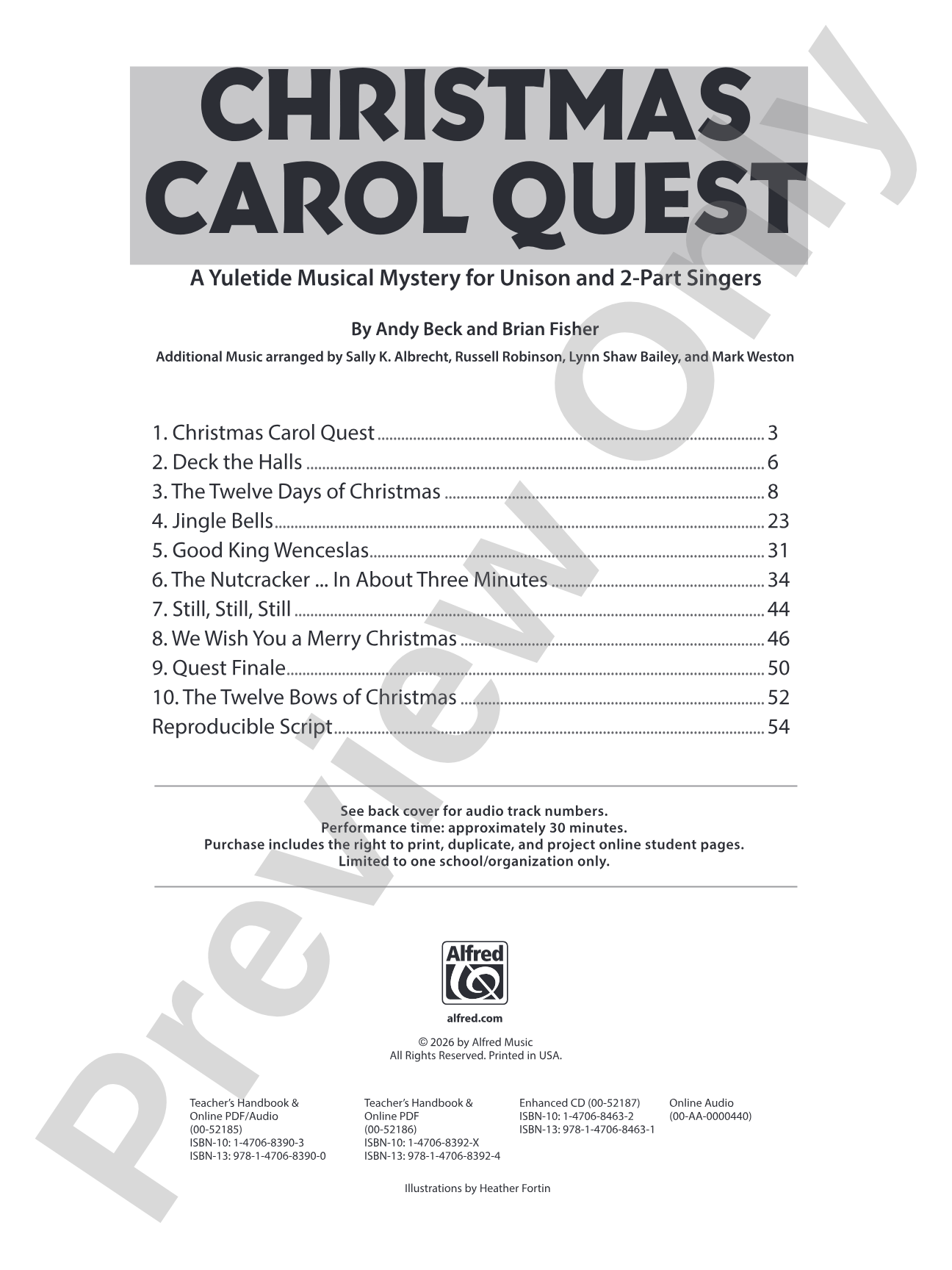 Christmas Carol Quest: A Yuletide Musical Mystery for Unison and 2-Part Singers: Choir