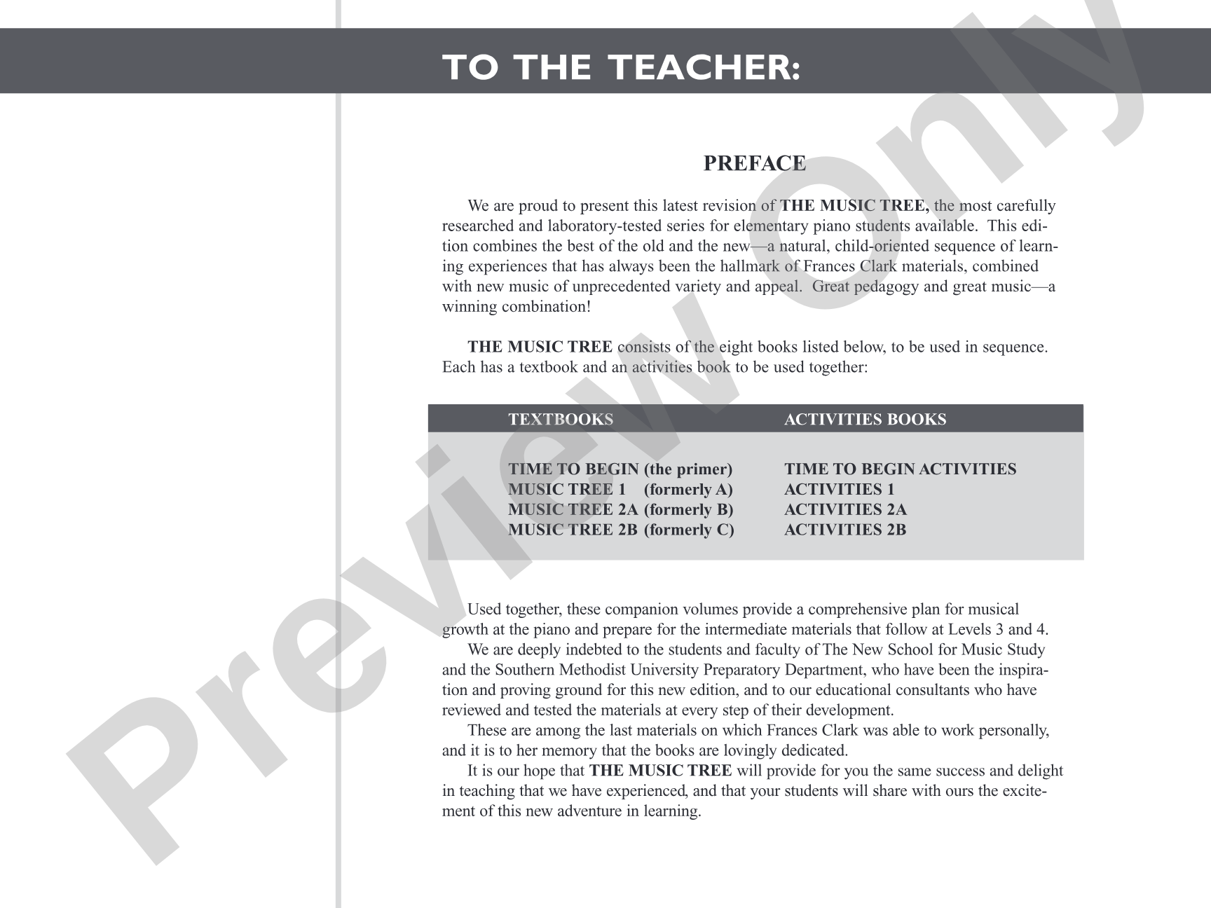 The Music Tree: Activities Book, Time to Begin: Piano