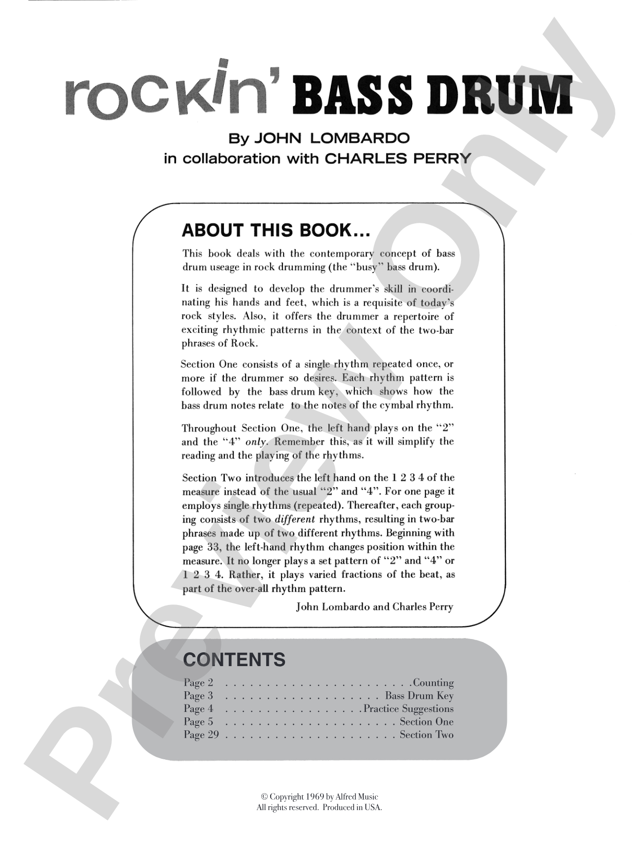 Rockin' Bass Drum, Book 1: A Repertoire of Exciting Rhythmic Patterns to Develop Coordination for Today's Rock Styles