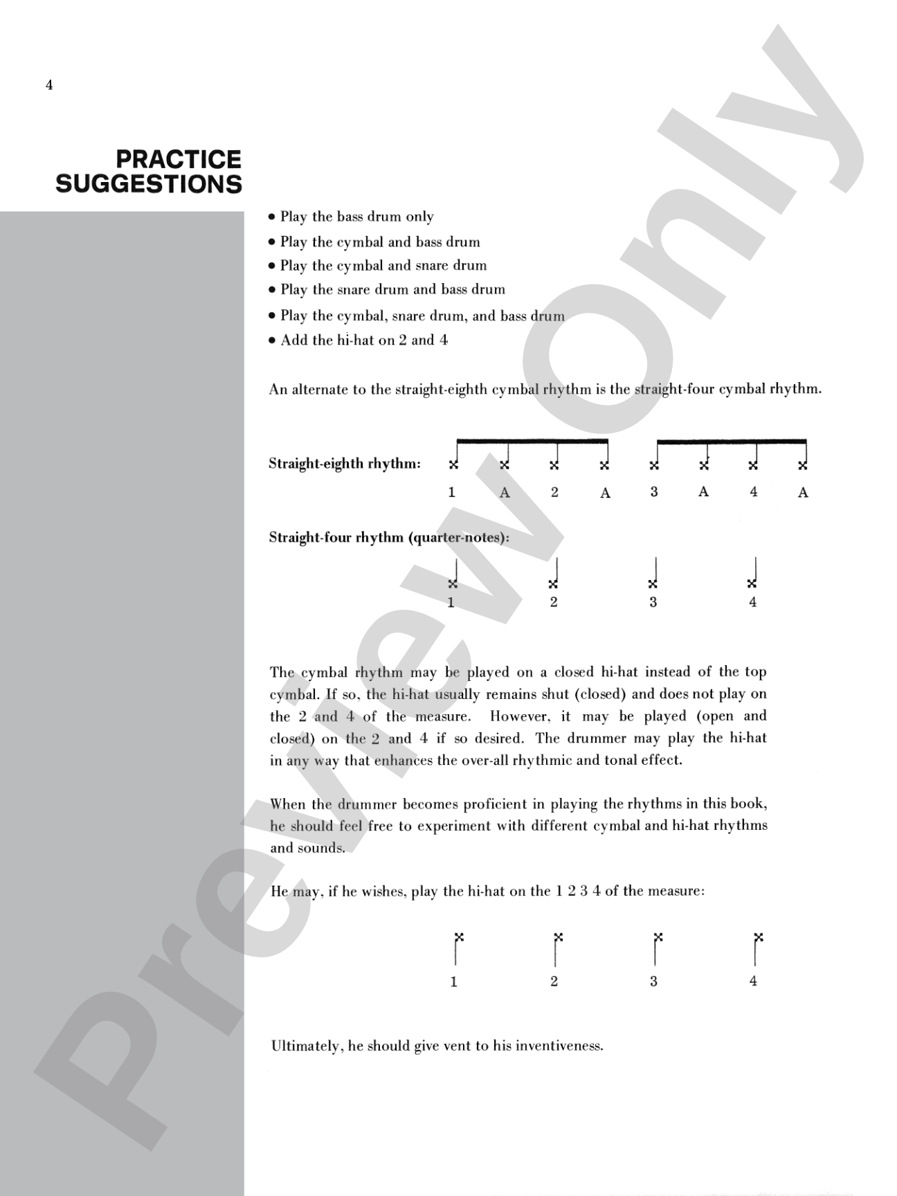Rockin' Bass Drum, Book 1: A Repertoire of Exciting Rhythmic Patterns to Develop Coordination for Today's Rock Styles