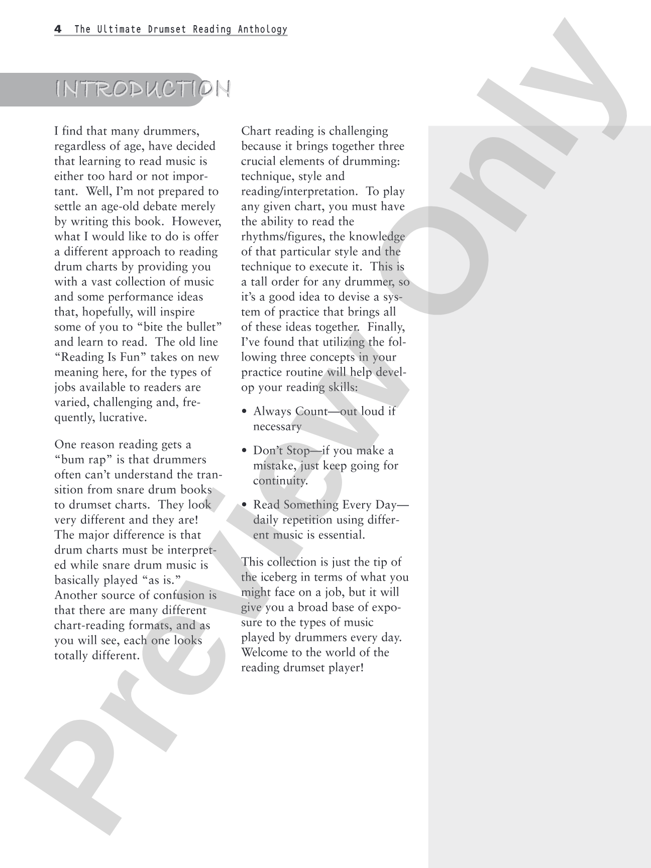 The Ultimate Drumset Reading Anthology: For the Working Drummer