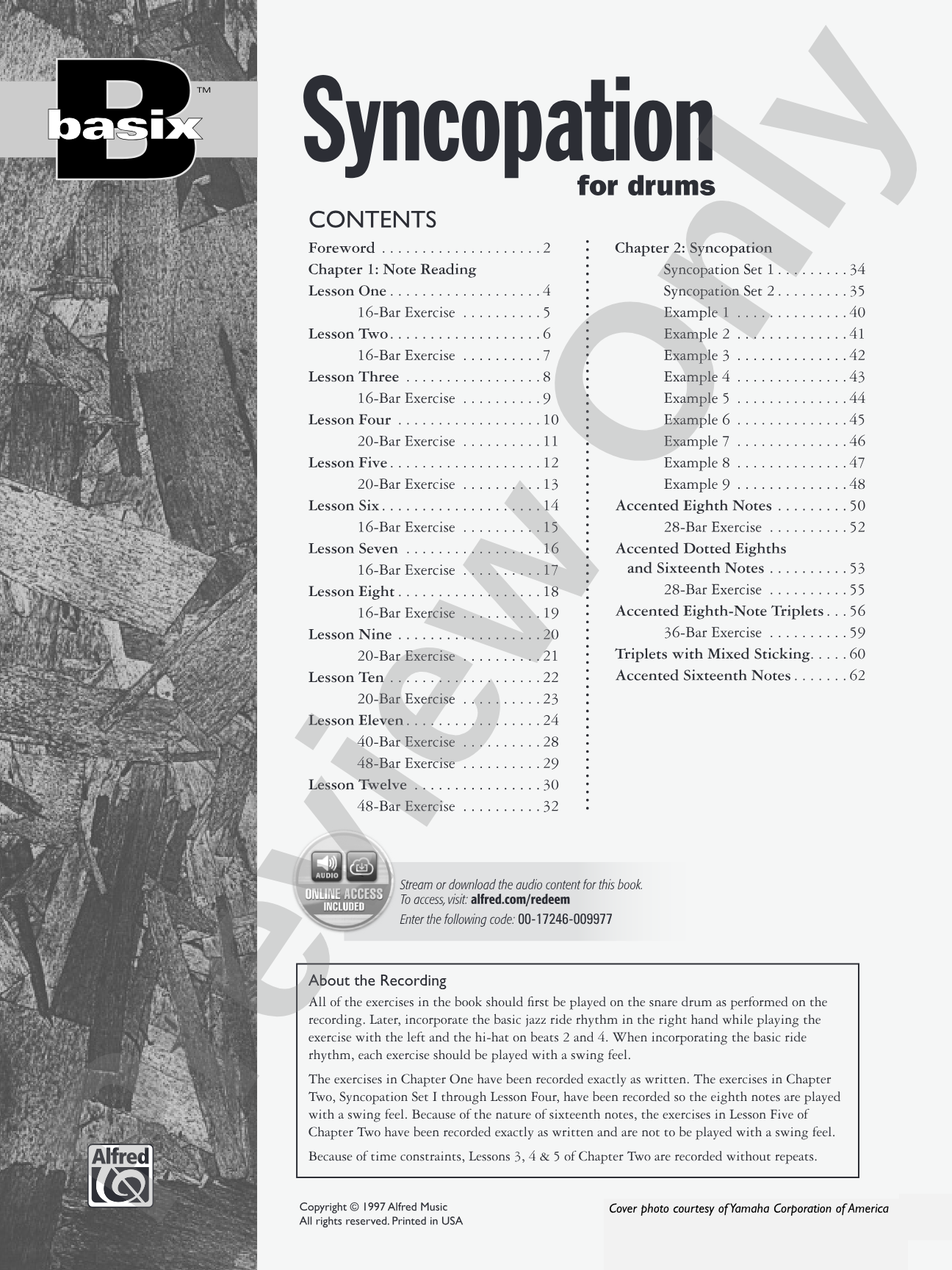Basix®: Syncopation for Drums