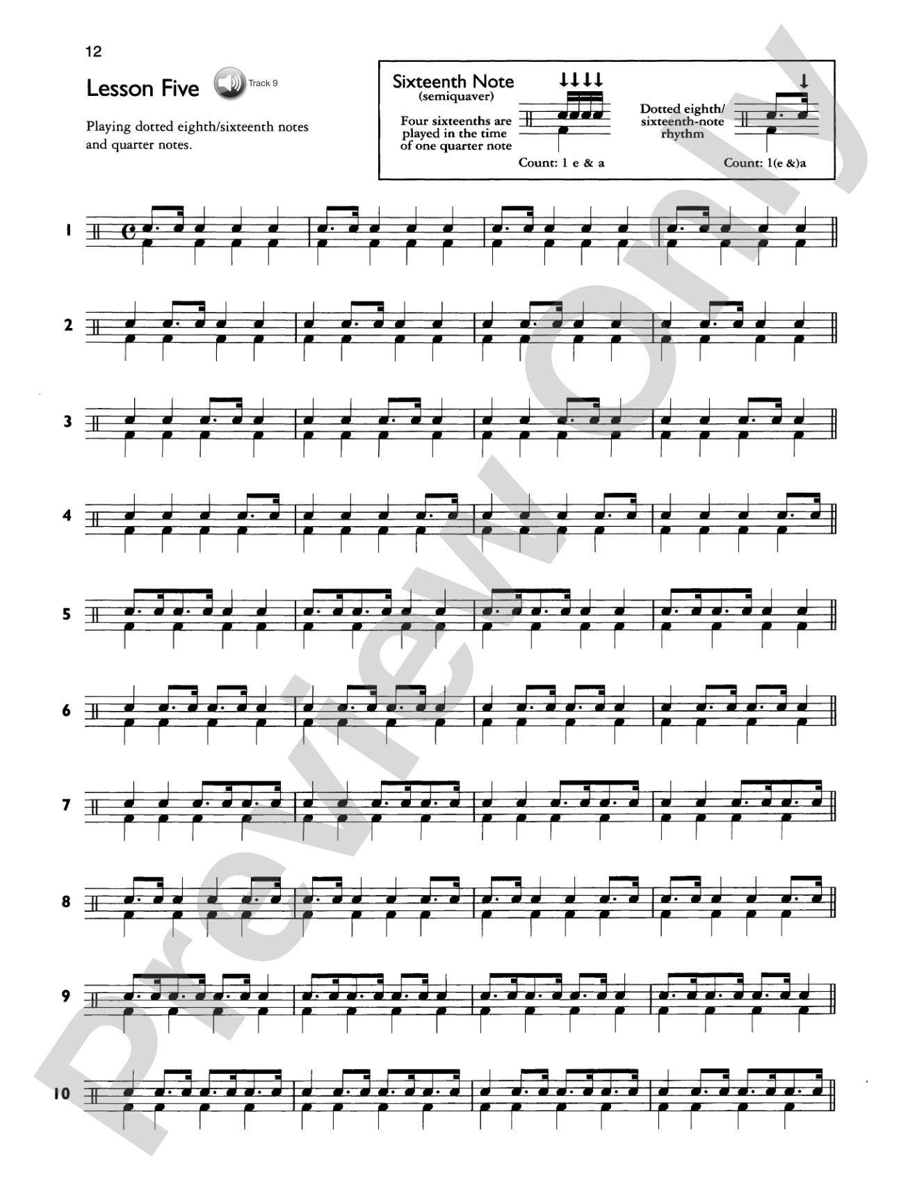 Basix®: Syncopation for Drums