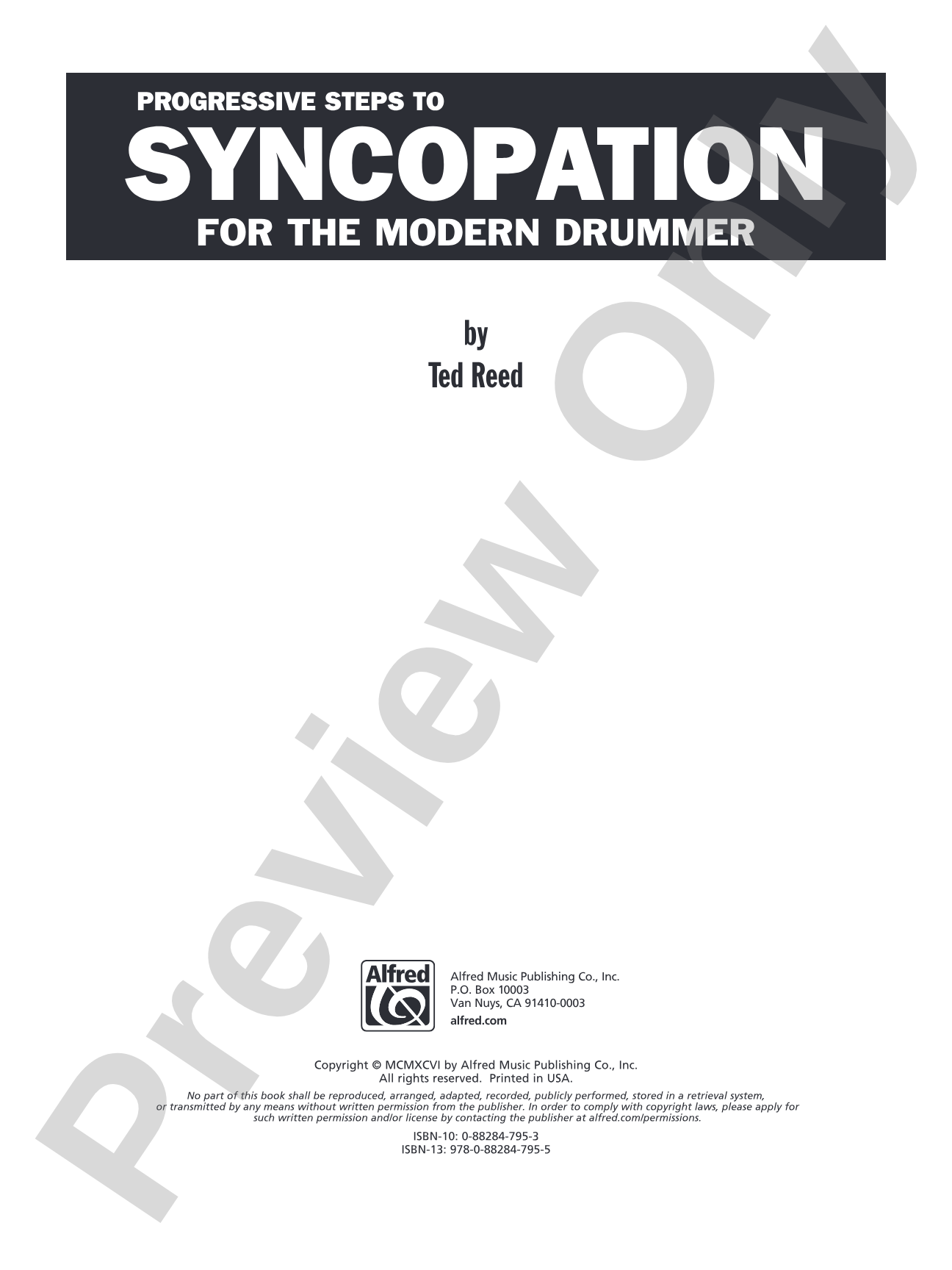 Progressive Steps to Syncopation for the Modern Drummer