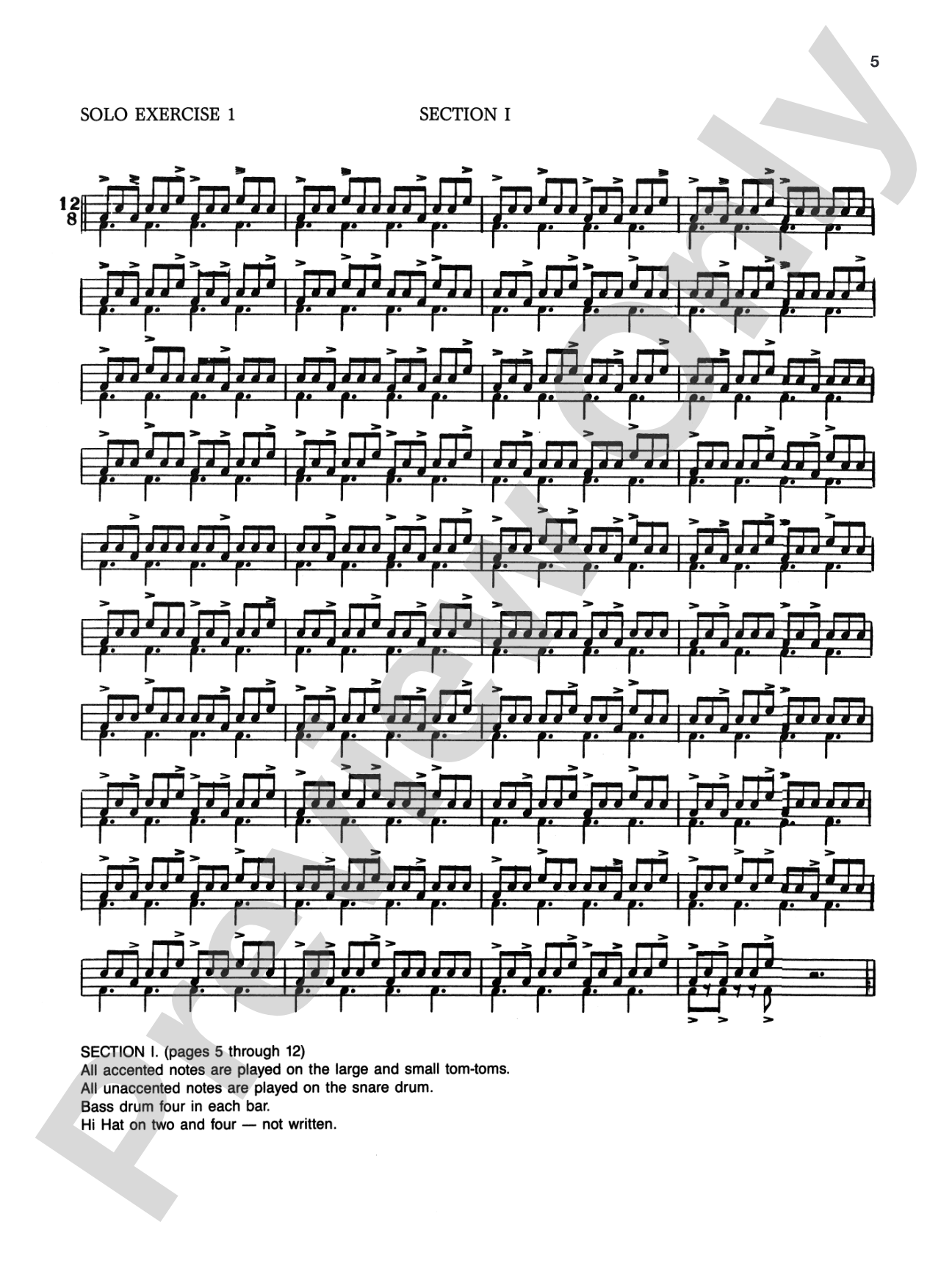 Syncopation No. 2: In the Jazz Idiom for the Drum Set