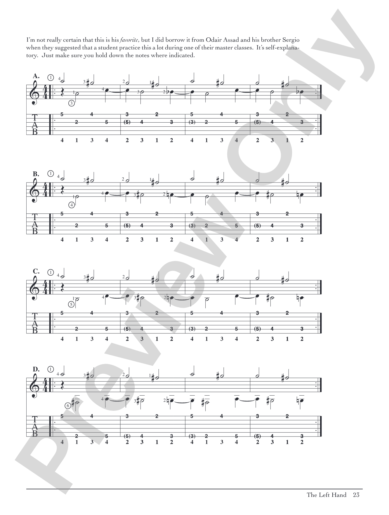 Pumping Nylon: In TAB: The Classical Guitarist's Technique Handbook: Solo Guitar