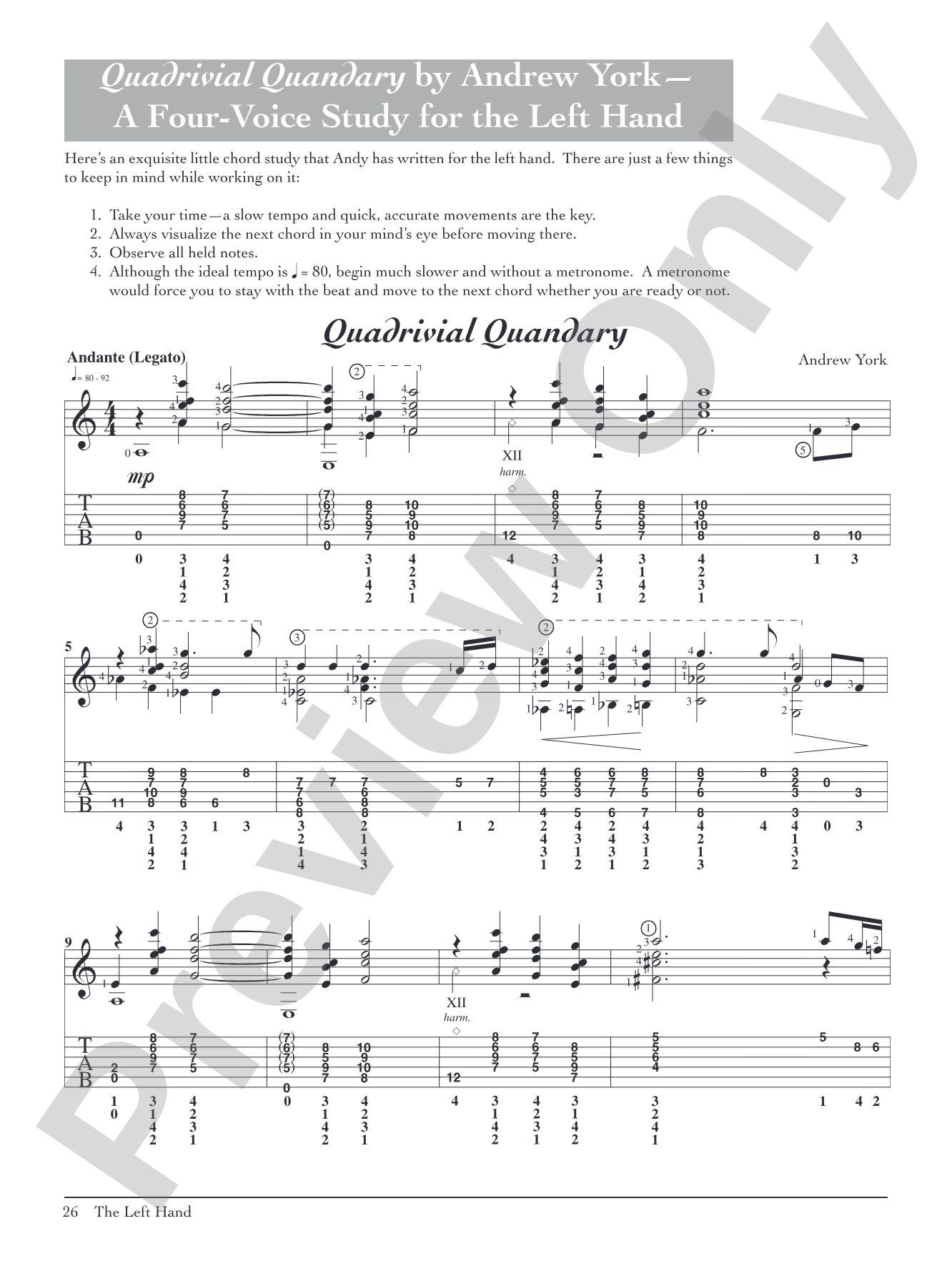 Pumping Nylon: In TAB: The Classical Guitarist's Technique Handbook: Solo Guitar