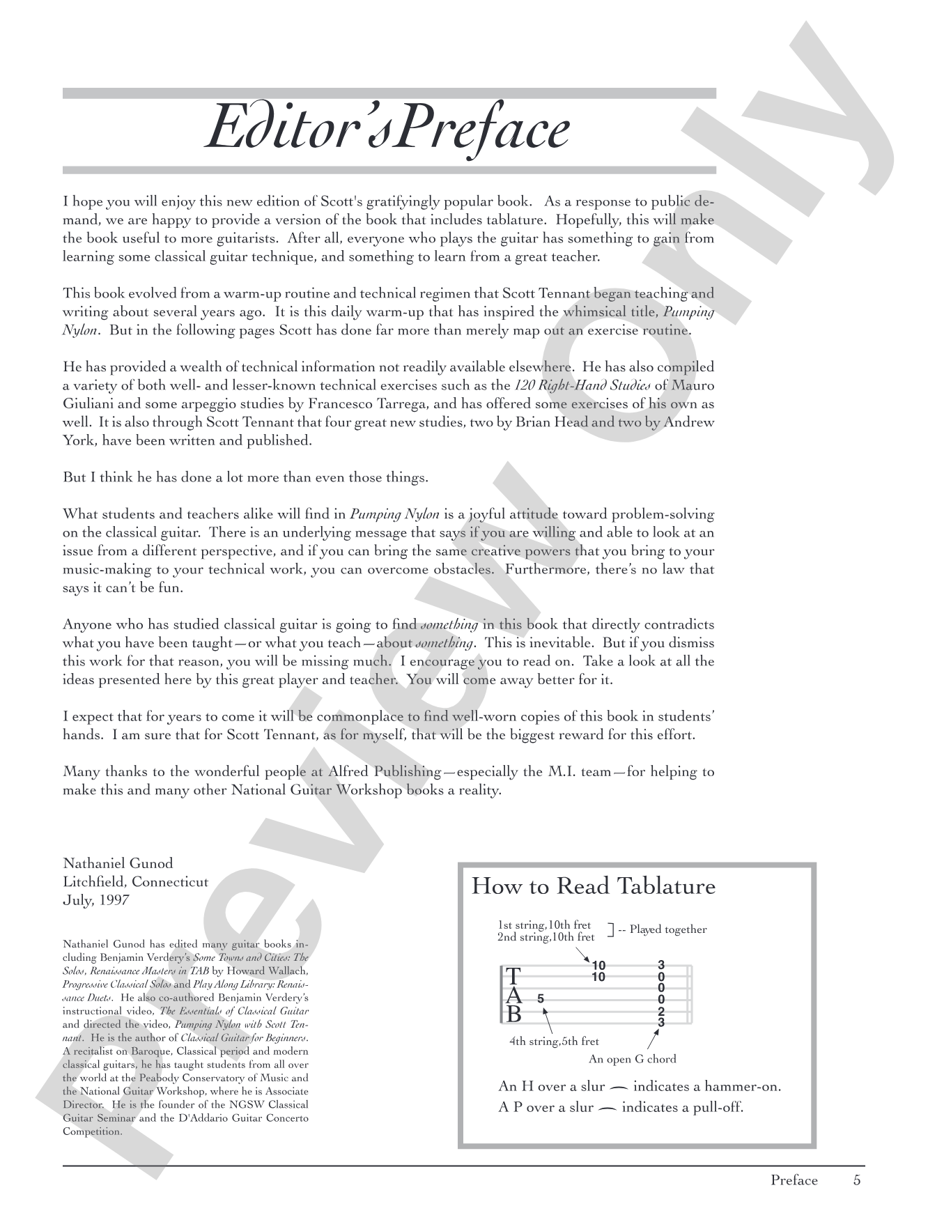 Pumping Nylon: In TAB: The Classical Guitarist's Technique Handbook: Solo Guitar