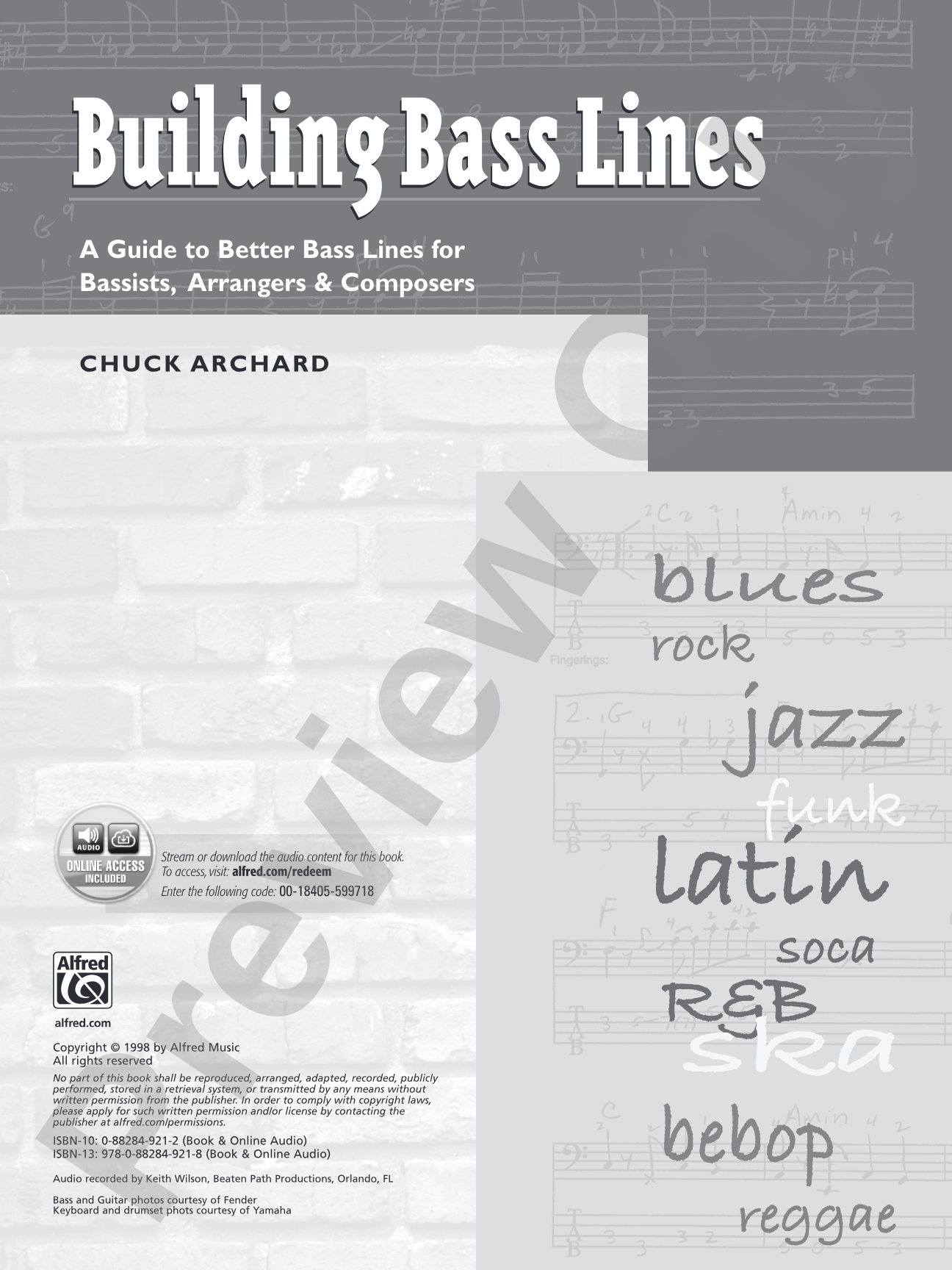 Building Bass Lines: A Guide to Better Bass Lines for Bassists, Arrangers & Composers