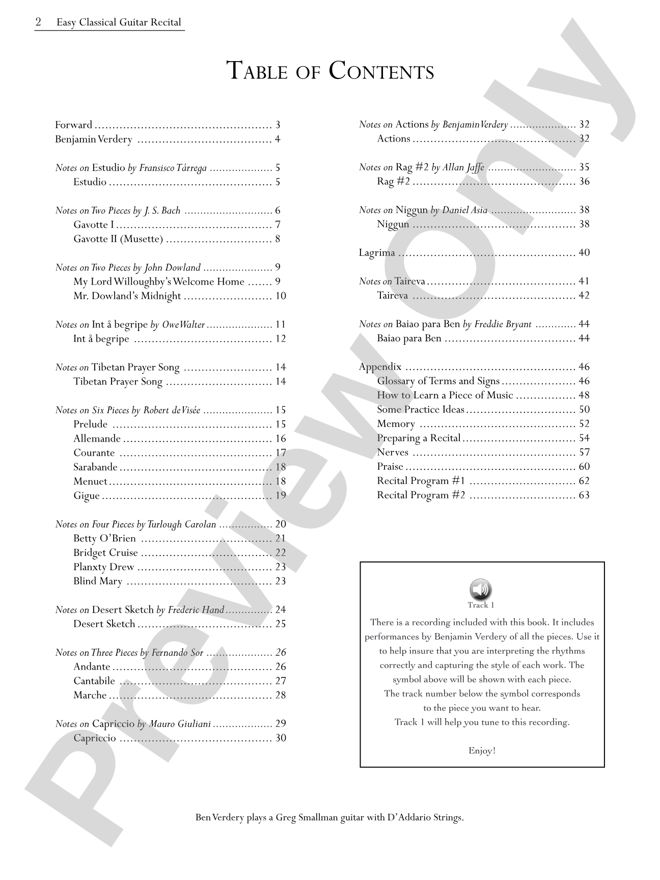 Easy Classical Guitar Recital: Easy Repertoire and Performance Tips for the Beginning Player: Solo Guitar